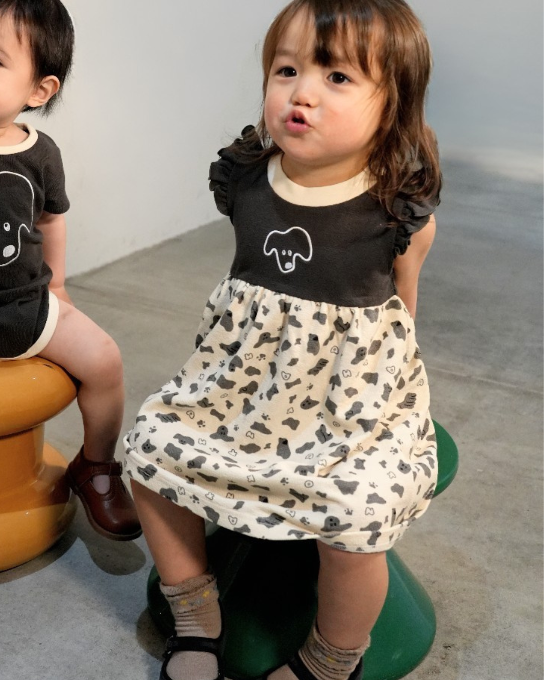 Monotone Camo Dog One Piece【110246】