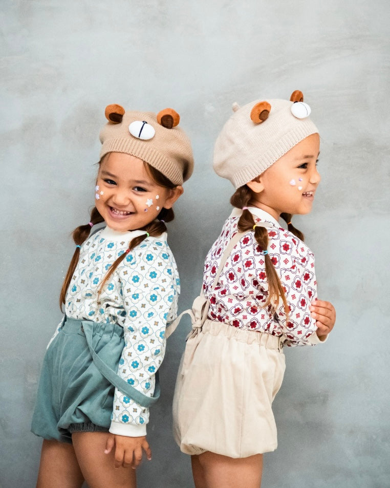 Bear knit beret [A299]