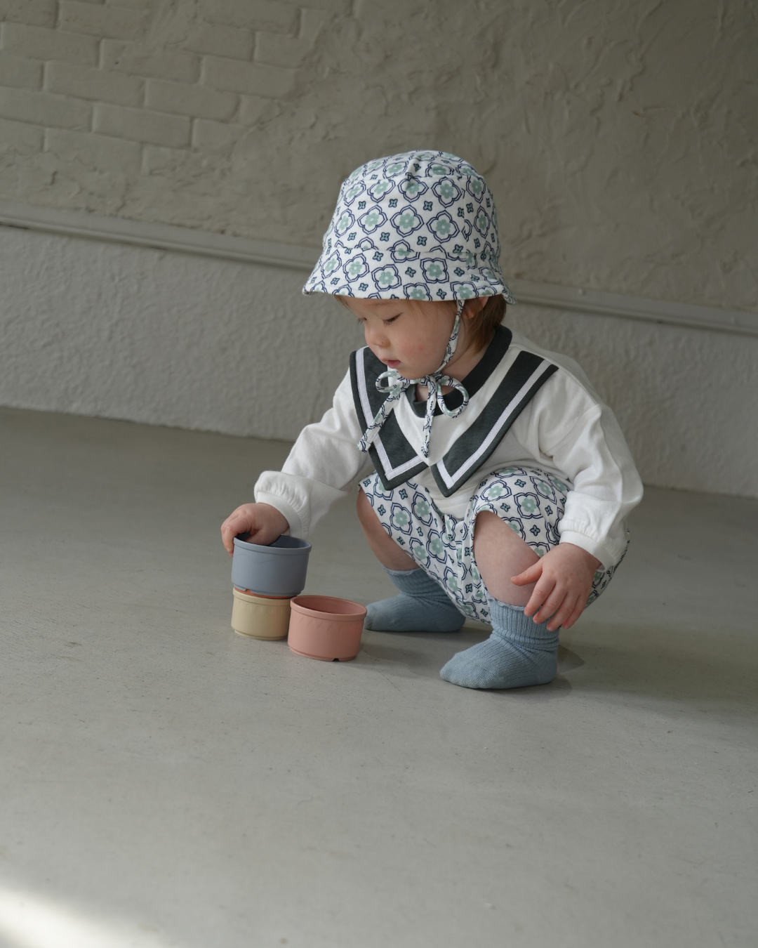 Sailor Collar Volume Sleeve Top【110124】(white)