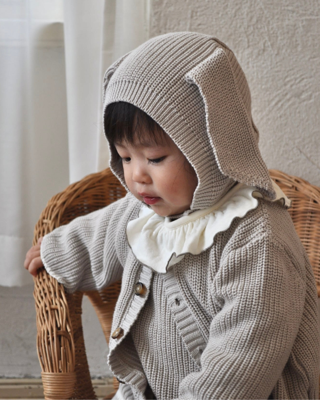Rabbit Knit Three Piece(gray)