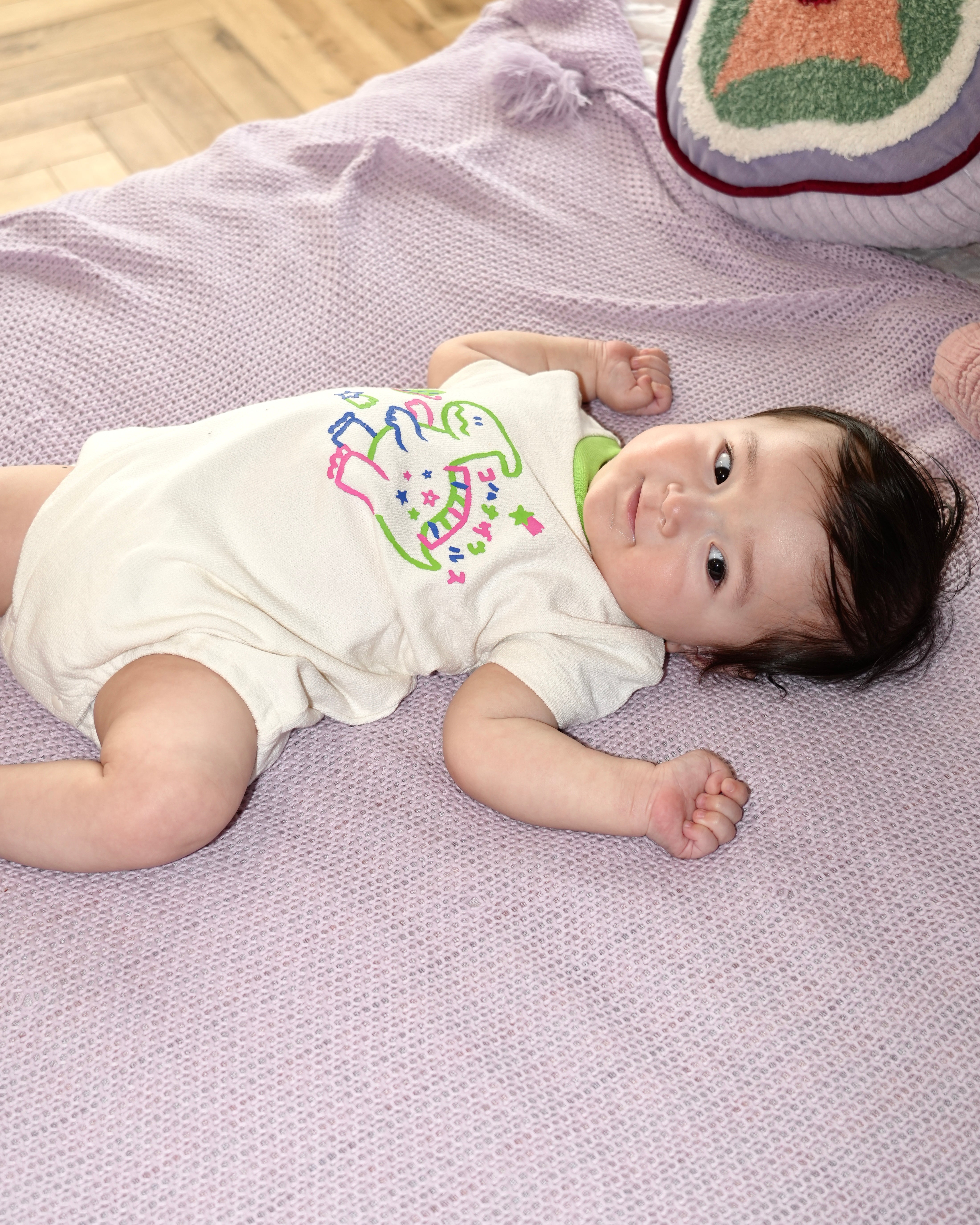Kohana saurus Neon Rompers【110255】 (White)