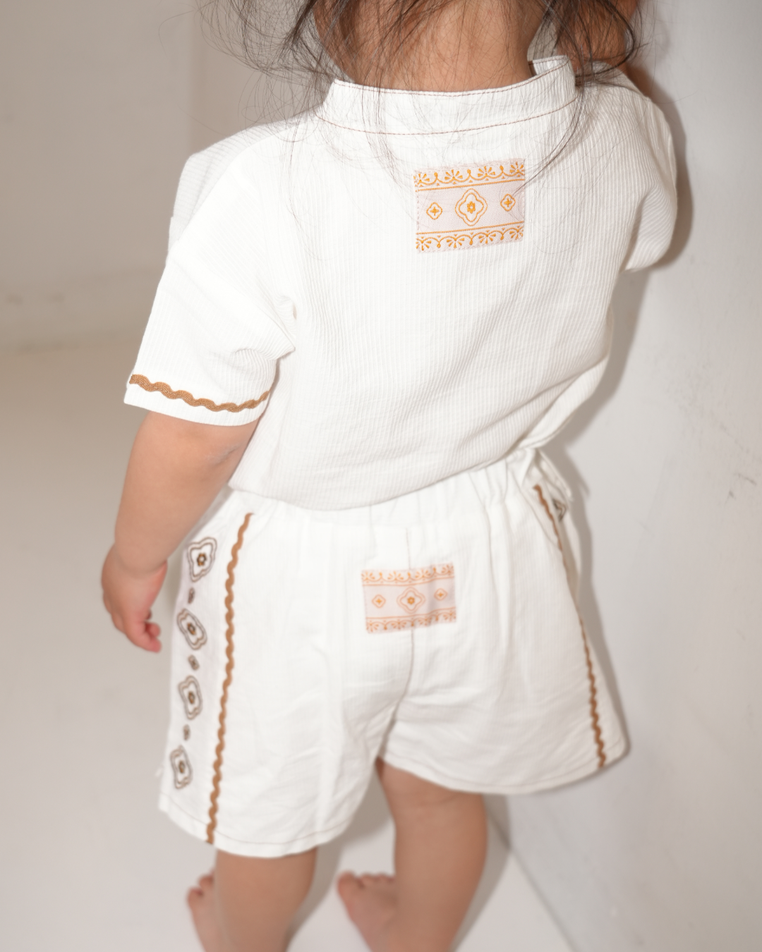 Arabian Vintage Tile Embroidered Shirt【110272】