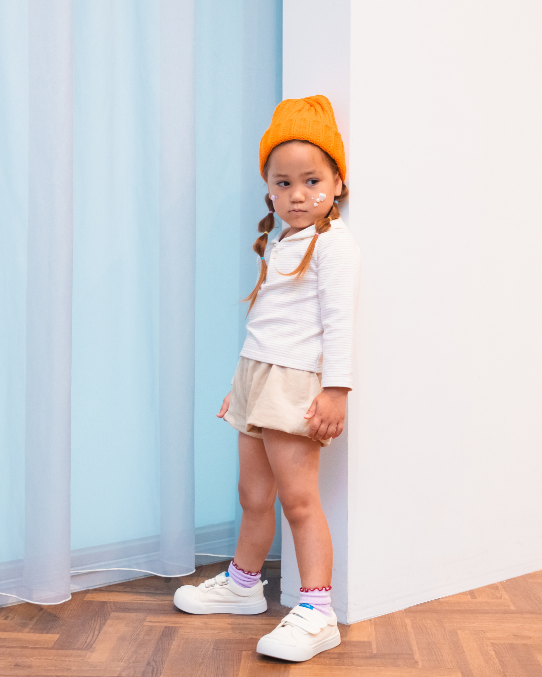 (Pre-order) Shirt and Cord Bottoms with Suspenders [110094] (Beige) 