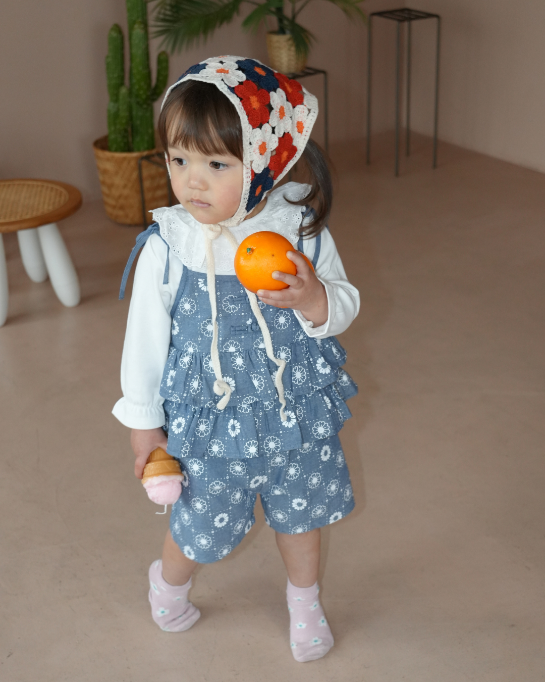 Daisy Denim Style Half Pants【110209】