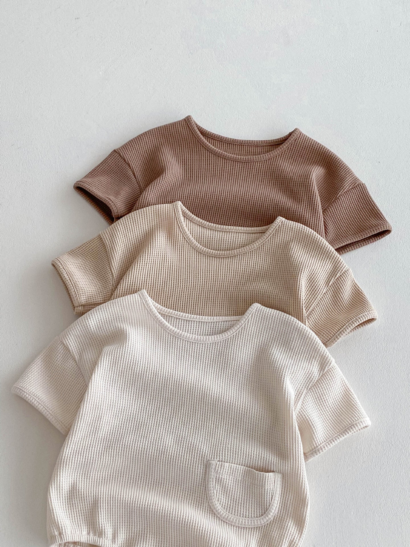 ワッフルポケットロンパース【N3499】