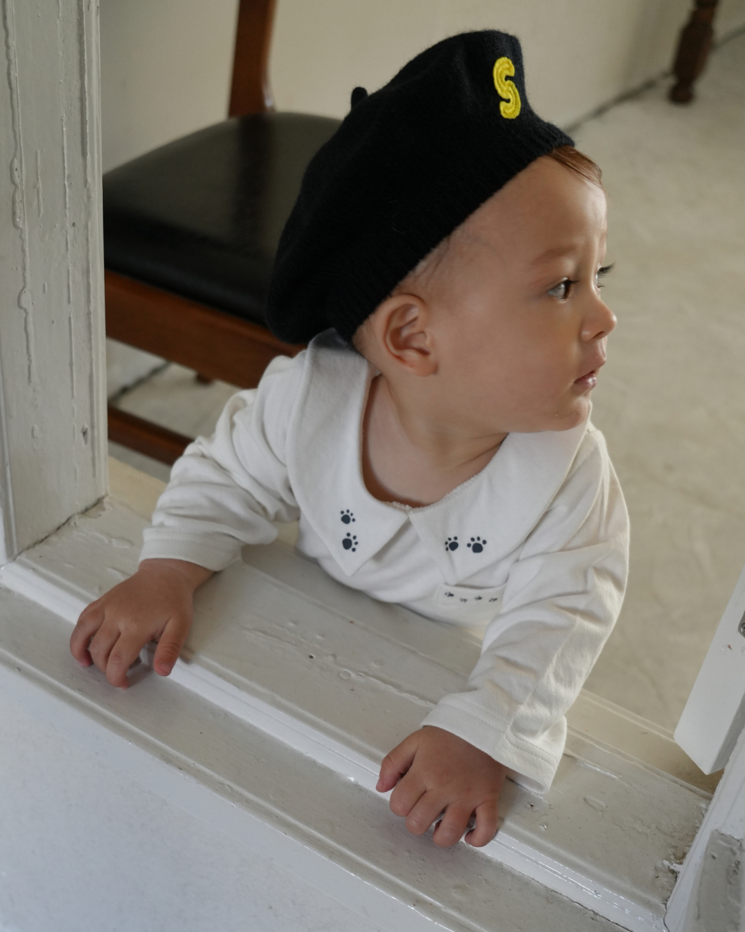 Design Collar Rompers【110121】（white）