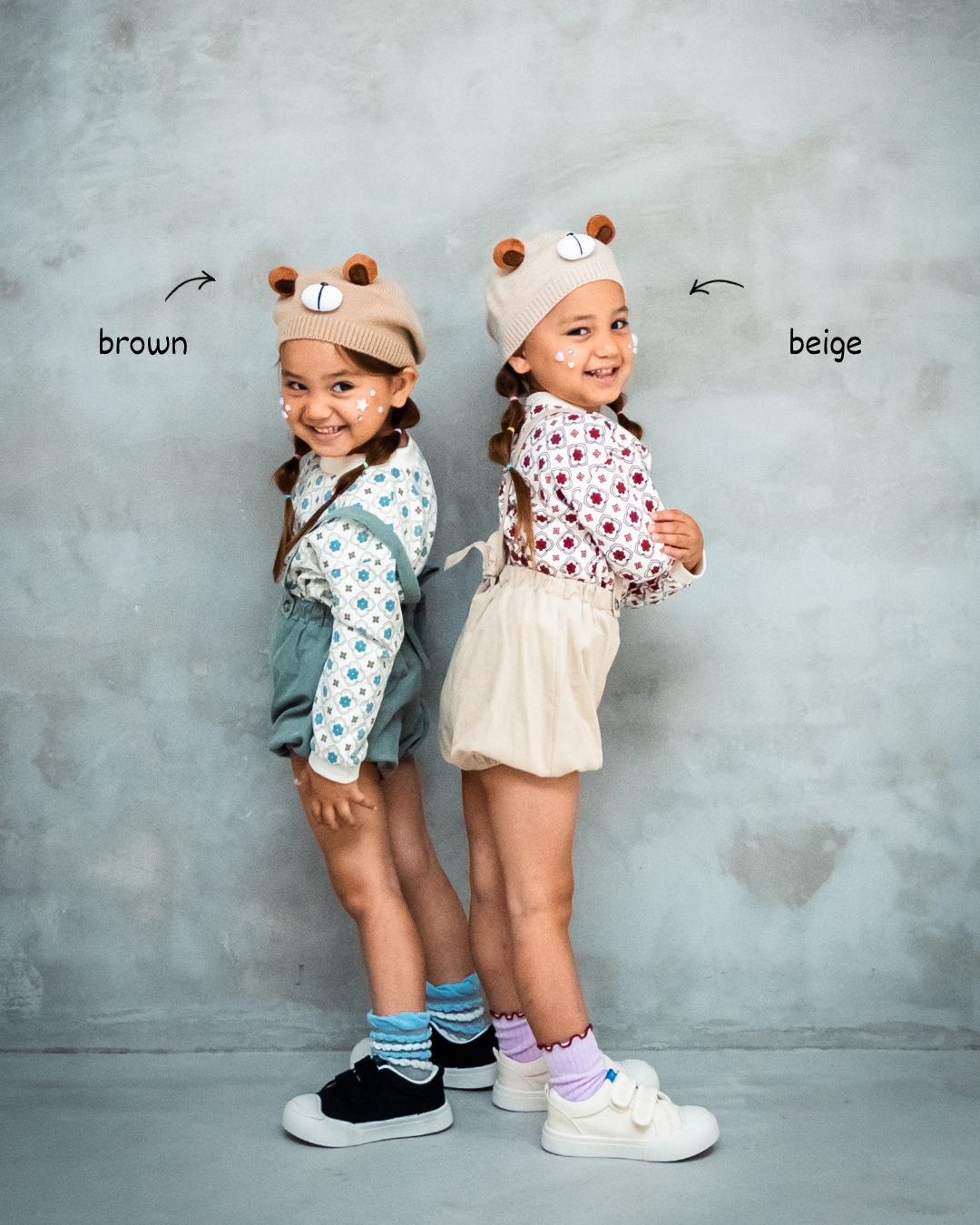 Bear knit beret [A299]