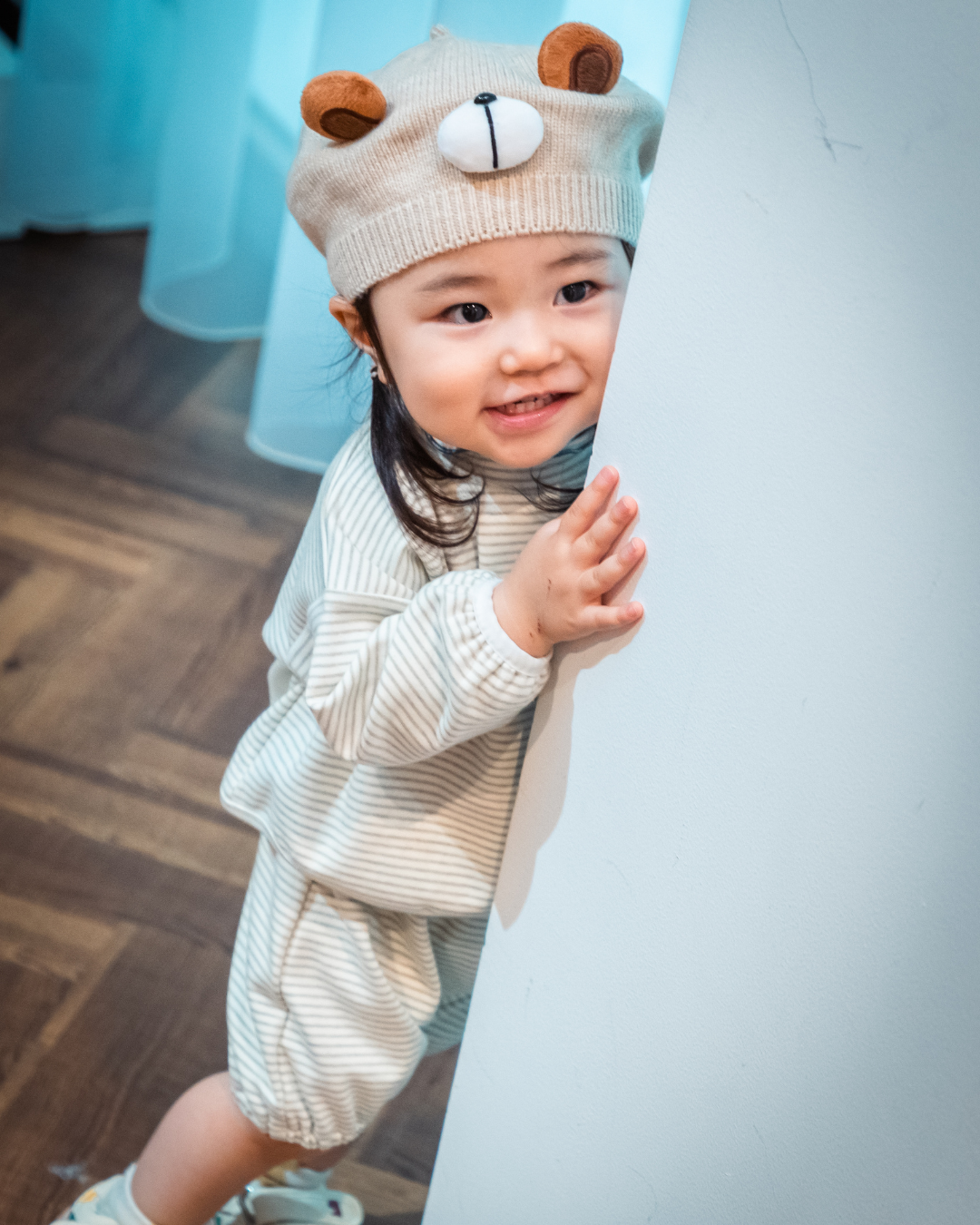 Bear knit beret [A299]