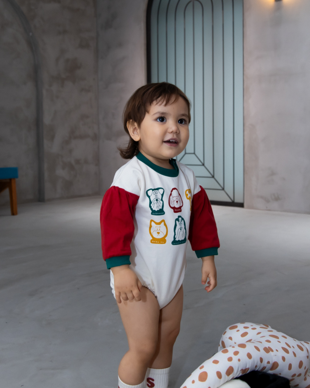 (Pre-order item) Retro Doggie Romper [110083] 