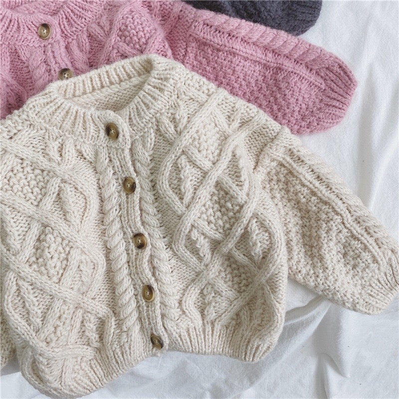 Cable knit cardigan [K194] 