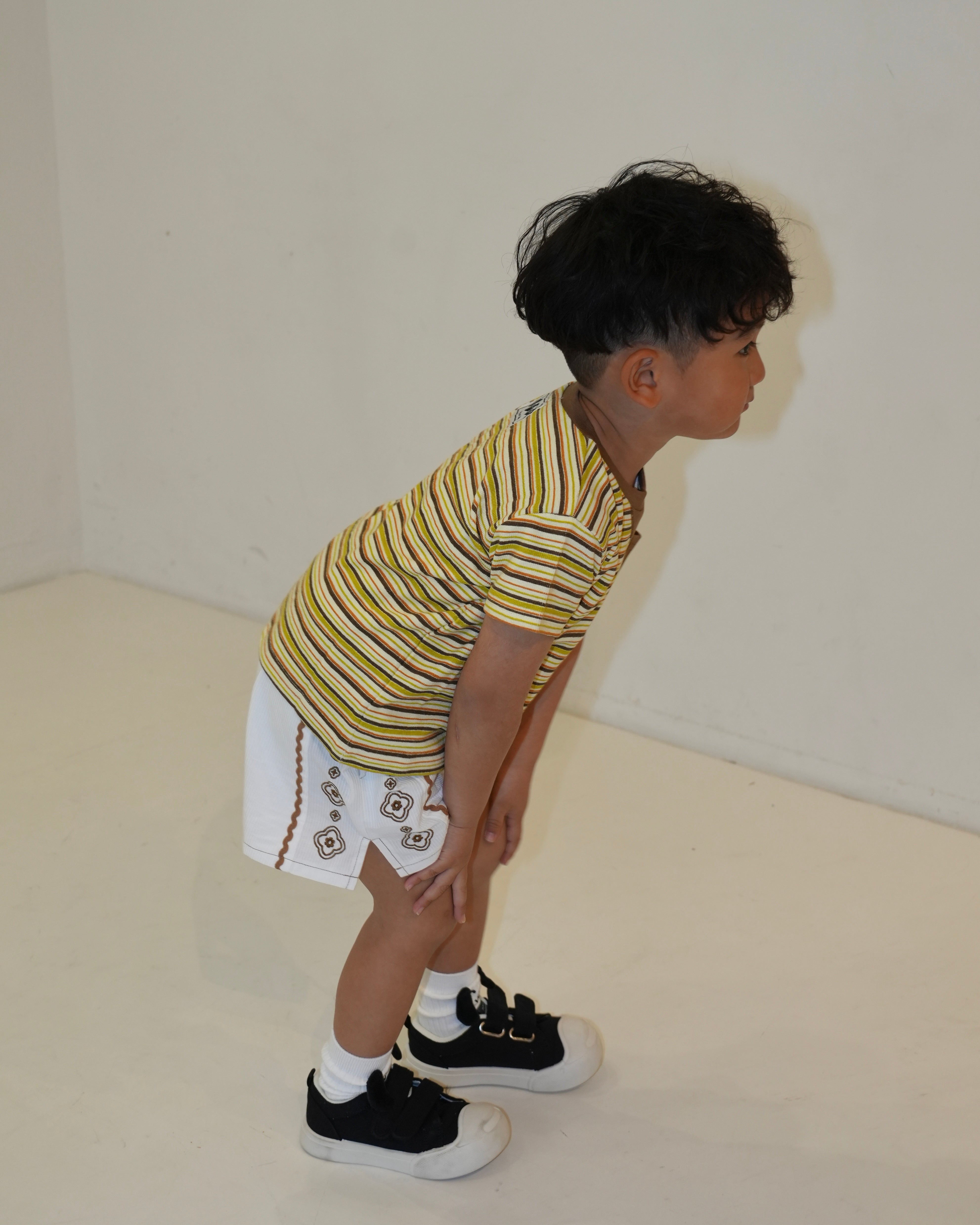 Multi Stripe Design T-Shirt【110258】 (Border)