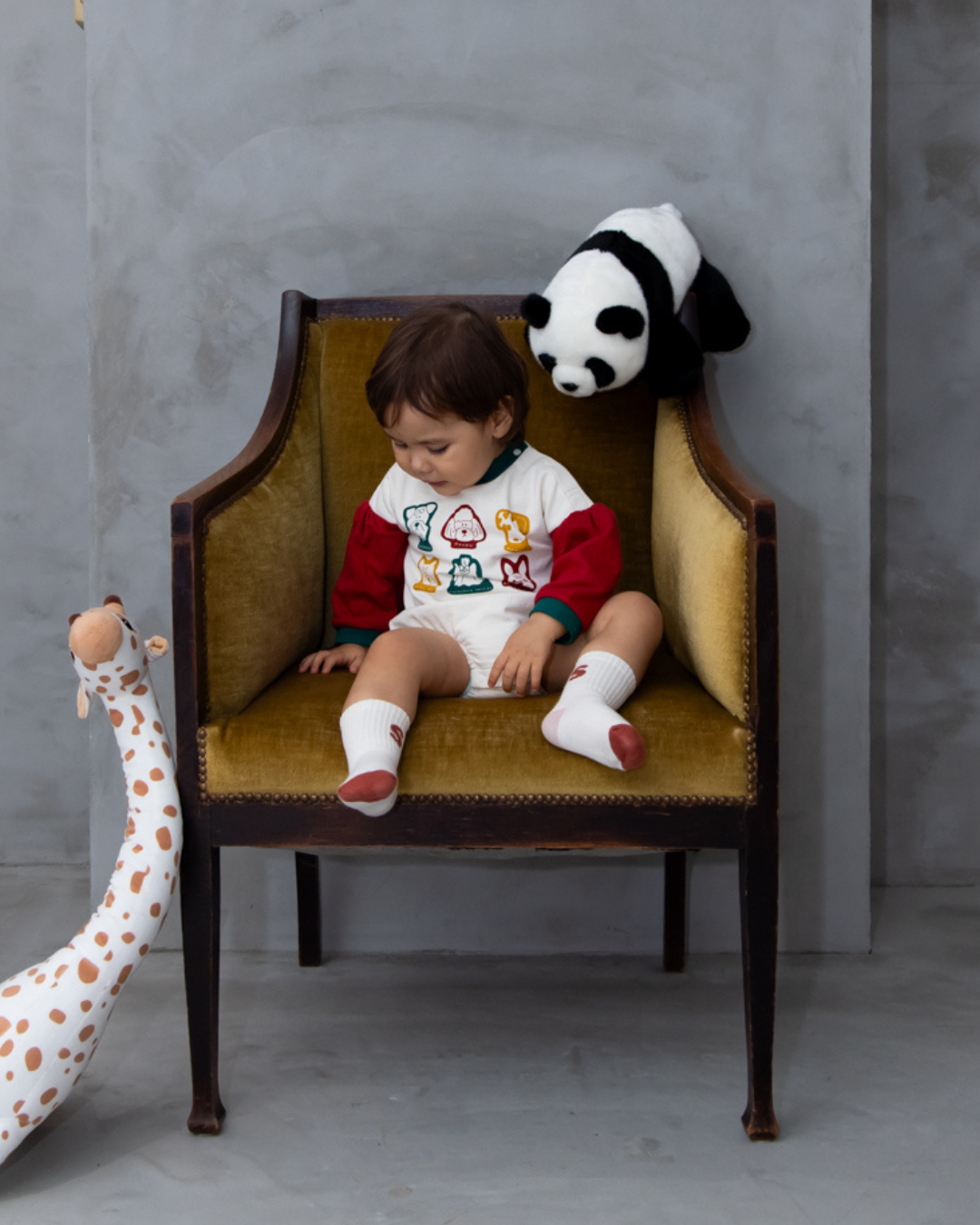 (Pre-order item) Retro Doggie Romper [110083] 