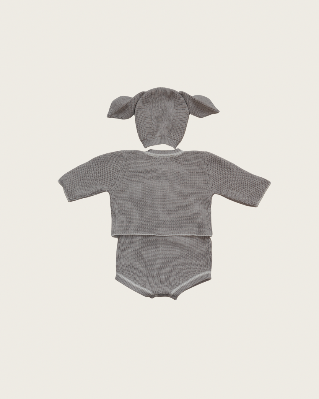 Rabbit Knit Three Piece(gray)