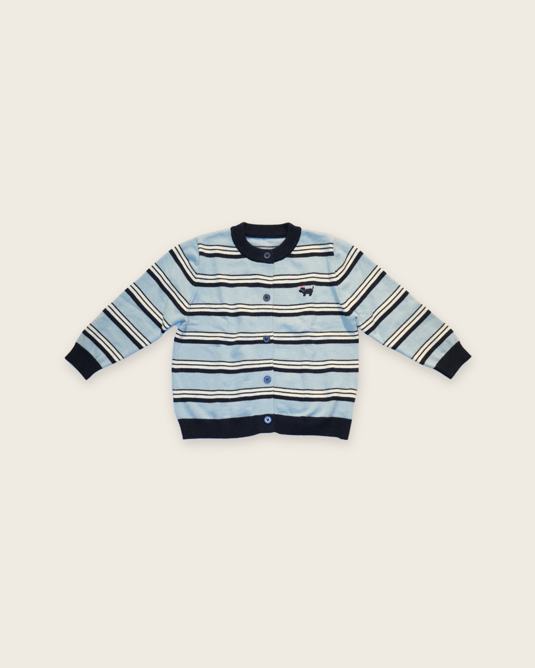 Striped Dog Cardigan【K289】