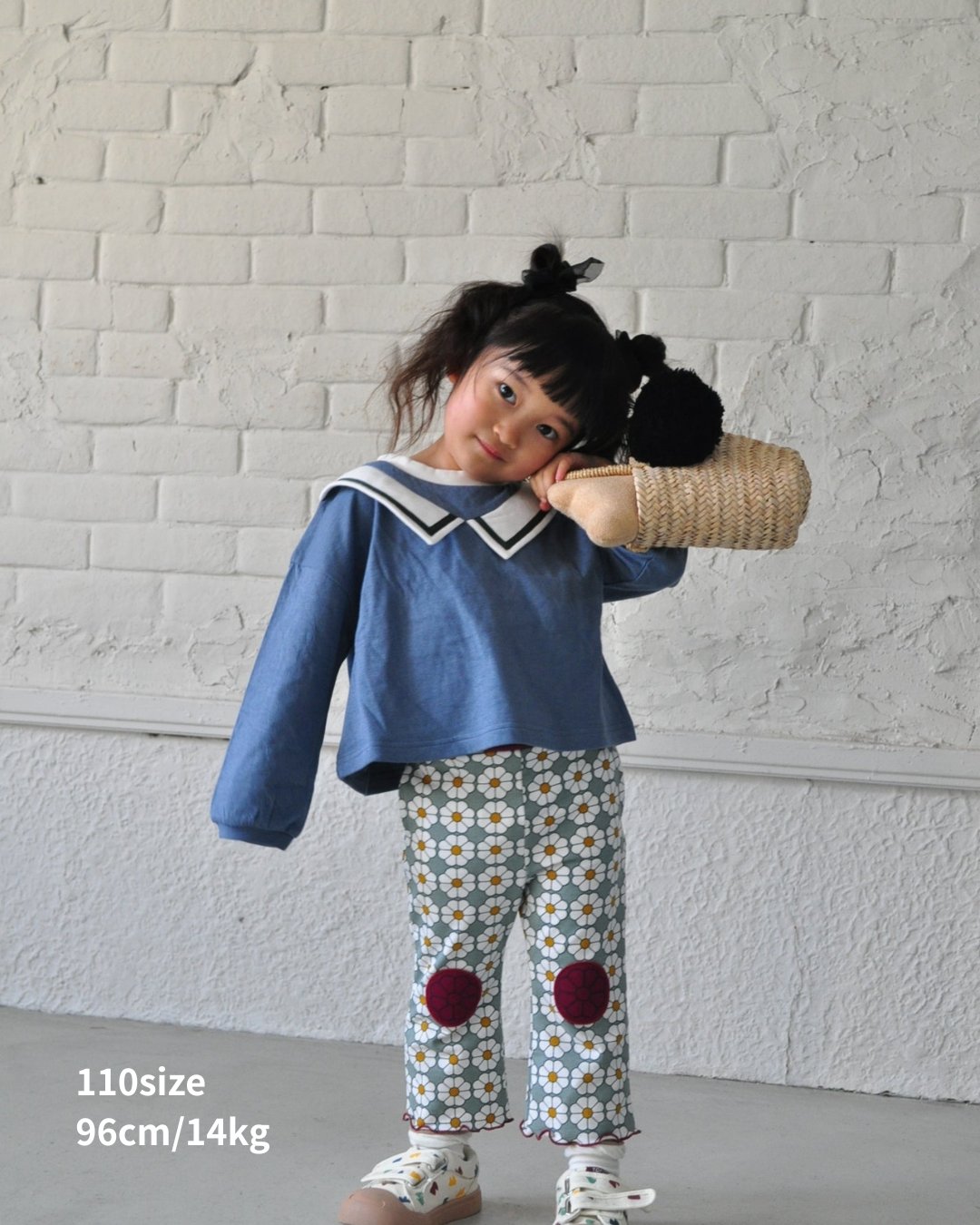 Sailor Collar Volume Sleeve Tops【110124】(blue)