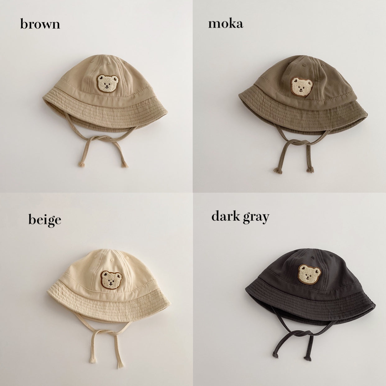 Bear bucket hat (with string) [A228]