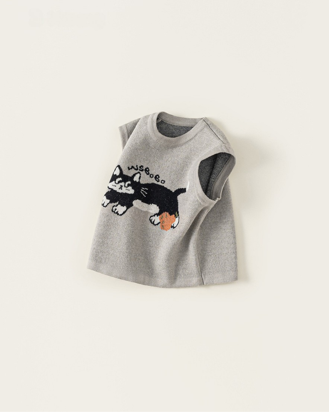(予約商品)ねこさんニットベスト【K269】