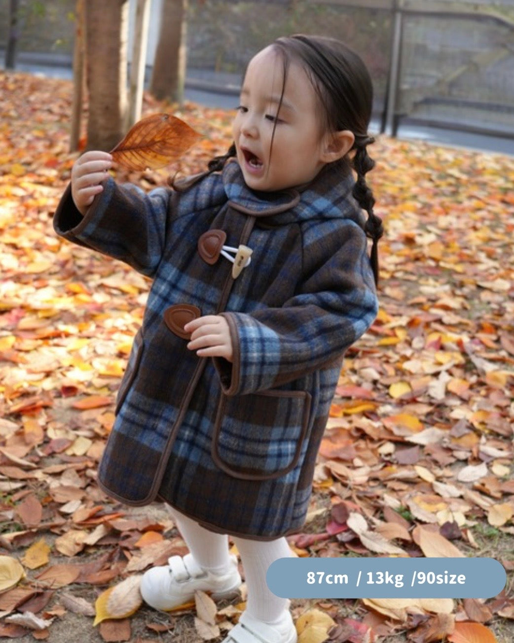 ✨圧巻の可愛さ♡金ボタン✨バーバリー ブルーレーベル ピーコート　赤チェック ✨圧巻の可愛さ♡金ボタン✨バーバリー ブルーレーベル ピーコート 赤