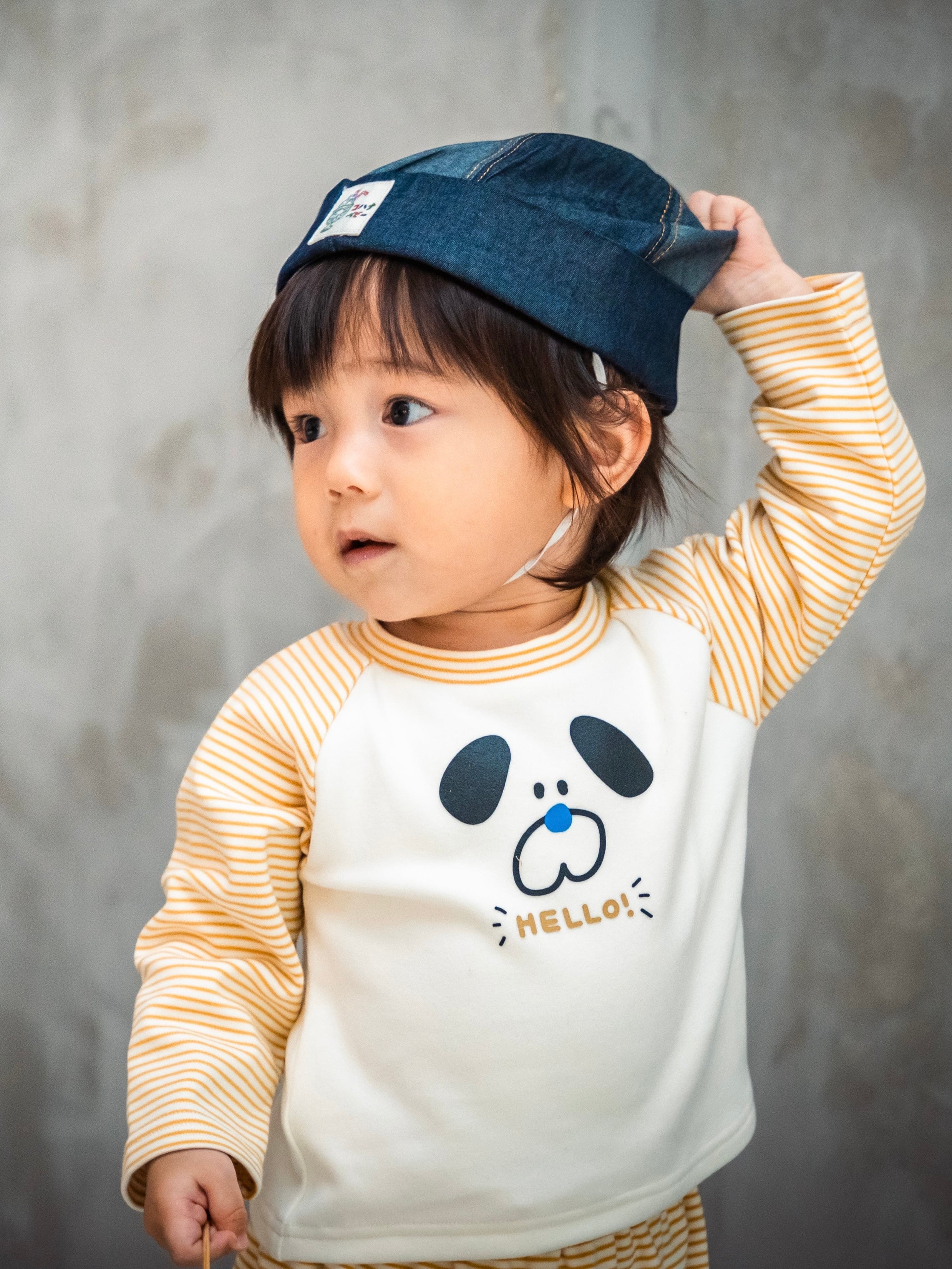 ストレッチスムースわんわんラグランTシャツ【110092】