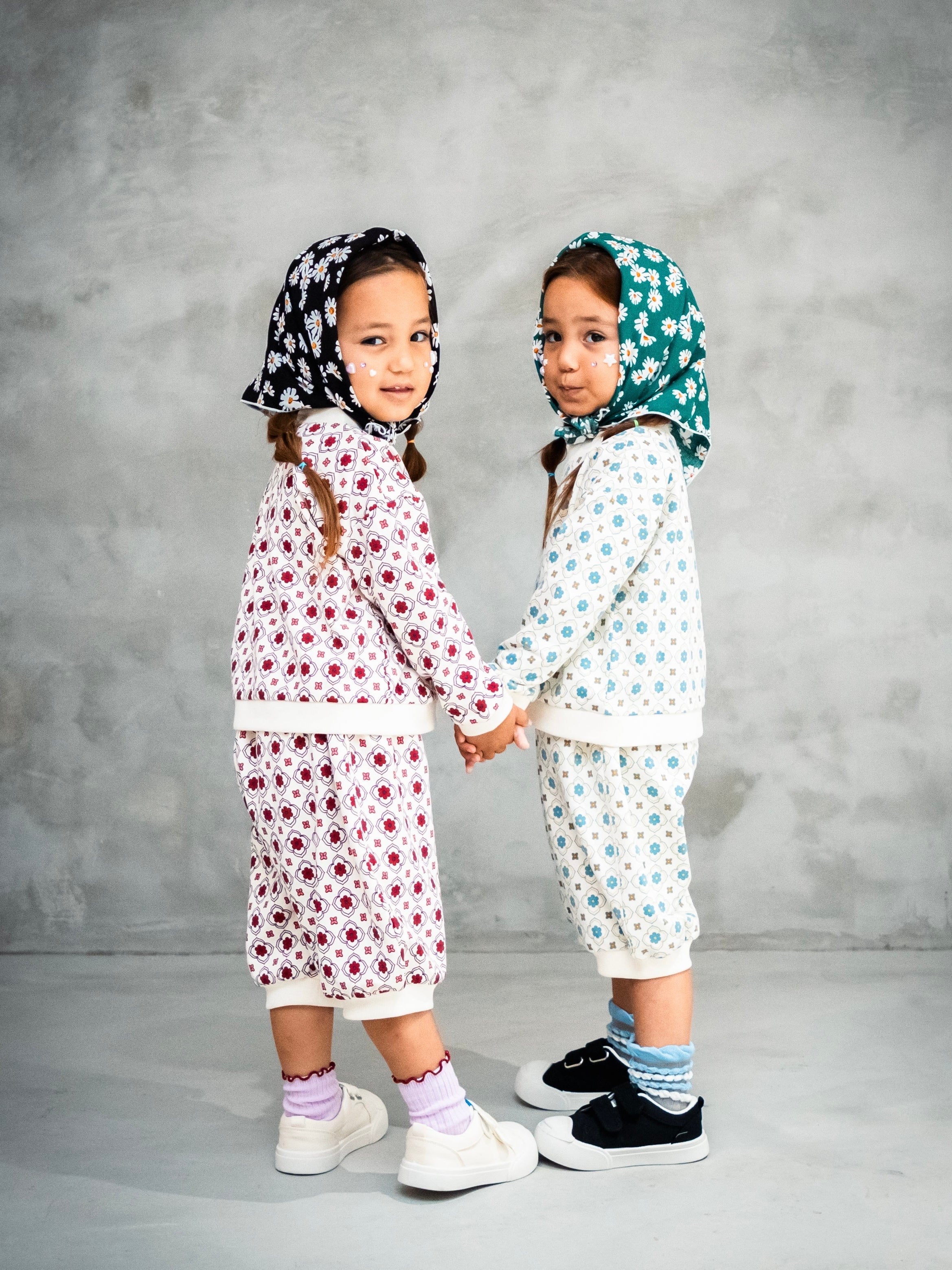 (Pre-order) Vintage Tile Pattern Pants [110096] (Red) 