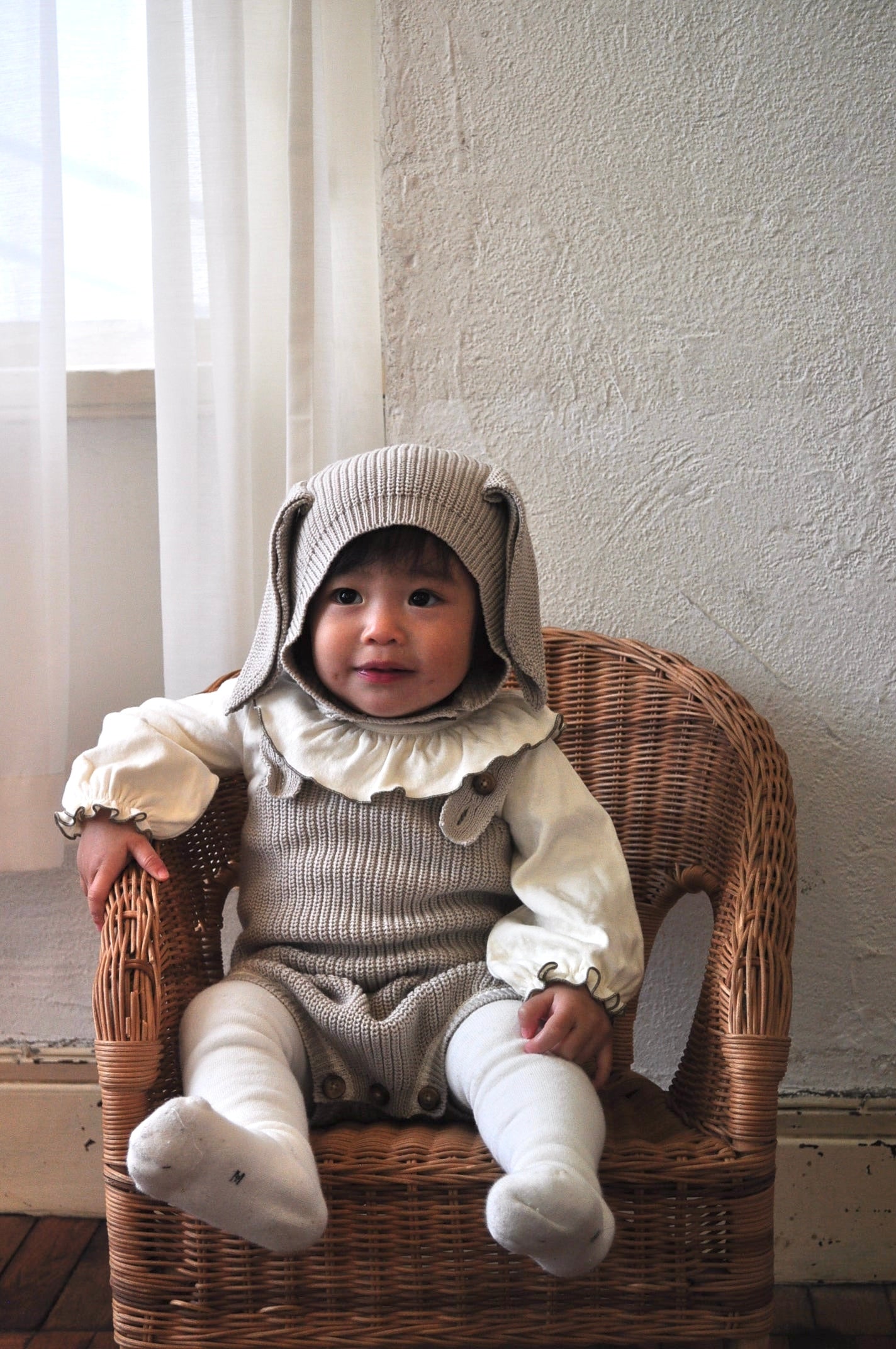 Rabbit Knit Three Piece(gray)