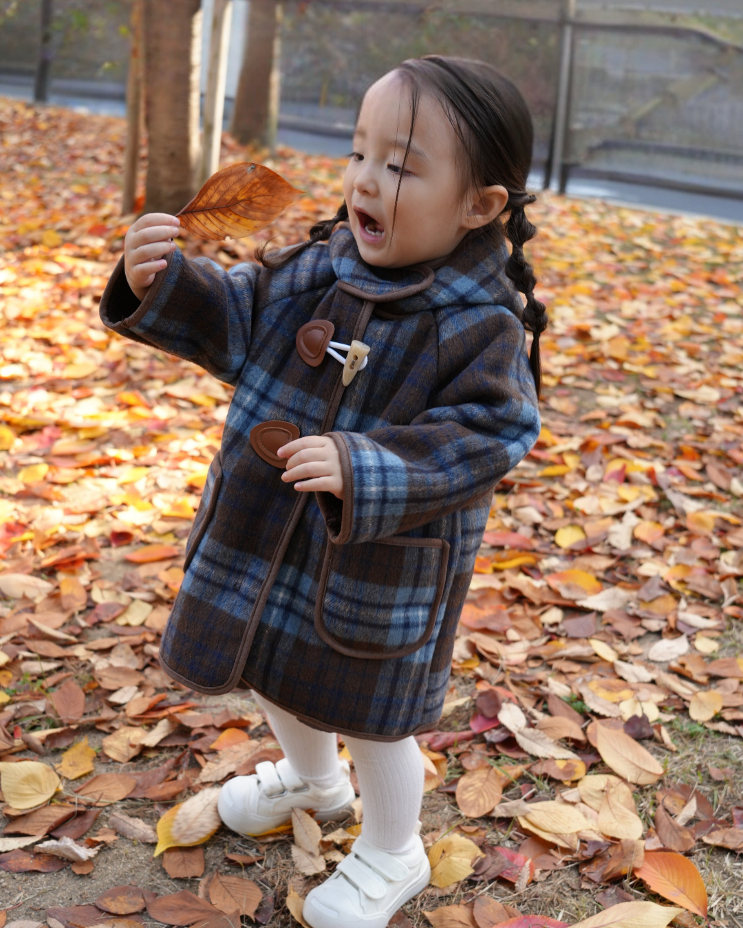 pre-order）ブルーチェックダッフルコート【K282】