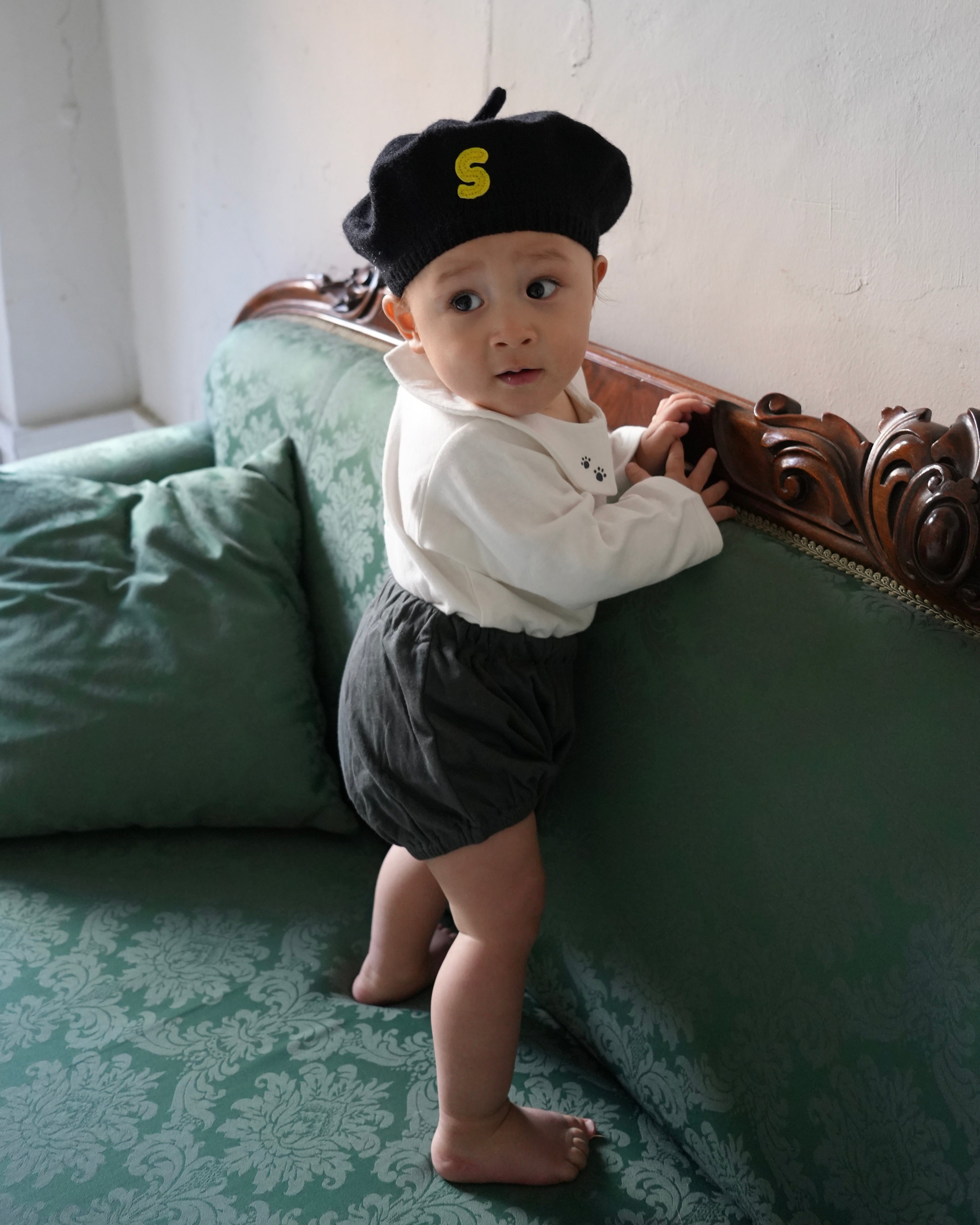 Design Collar Rompers【110121】（white）