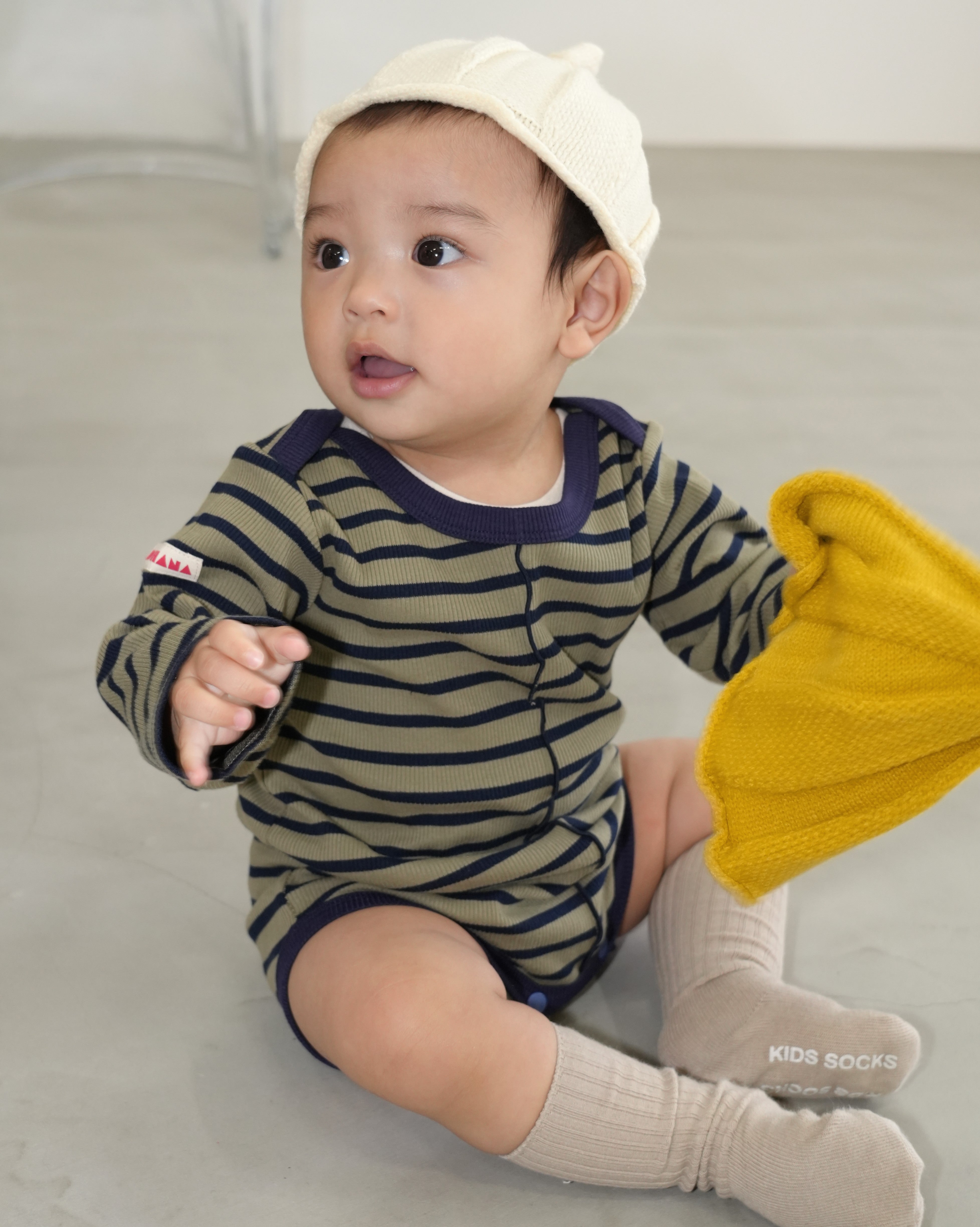 Striped Merrow Romper【110405】 (green)