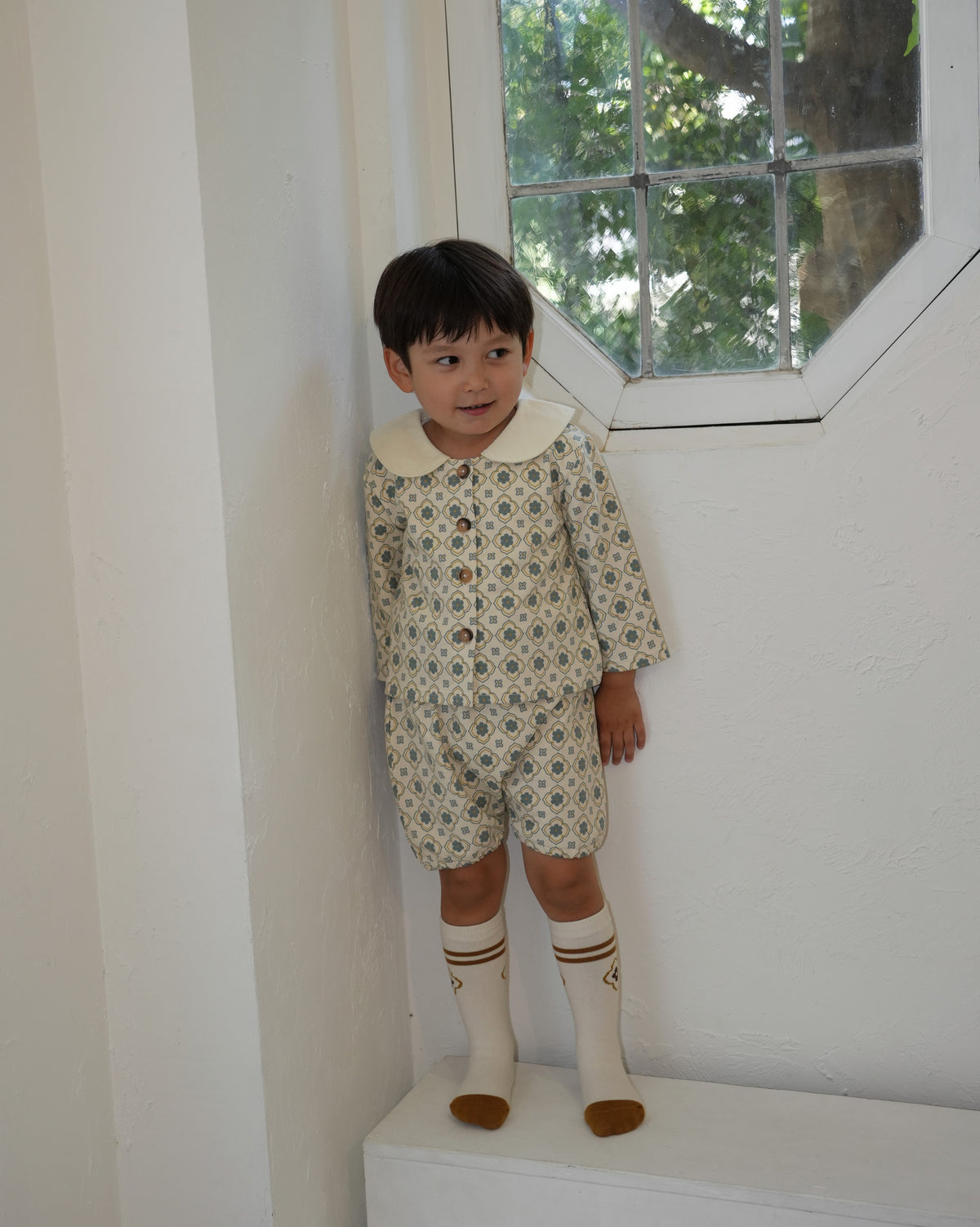 Vintage Tile Pattern Set Up【110507】 (blue)