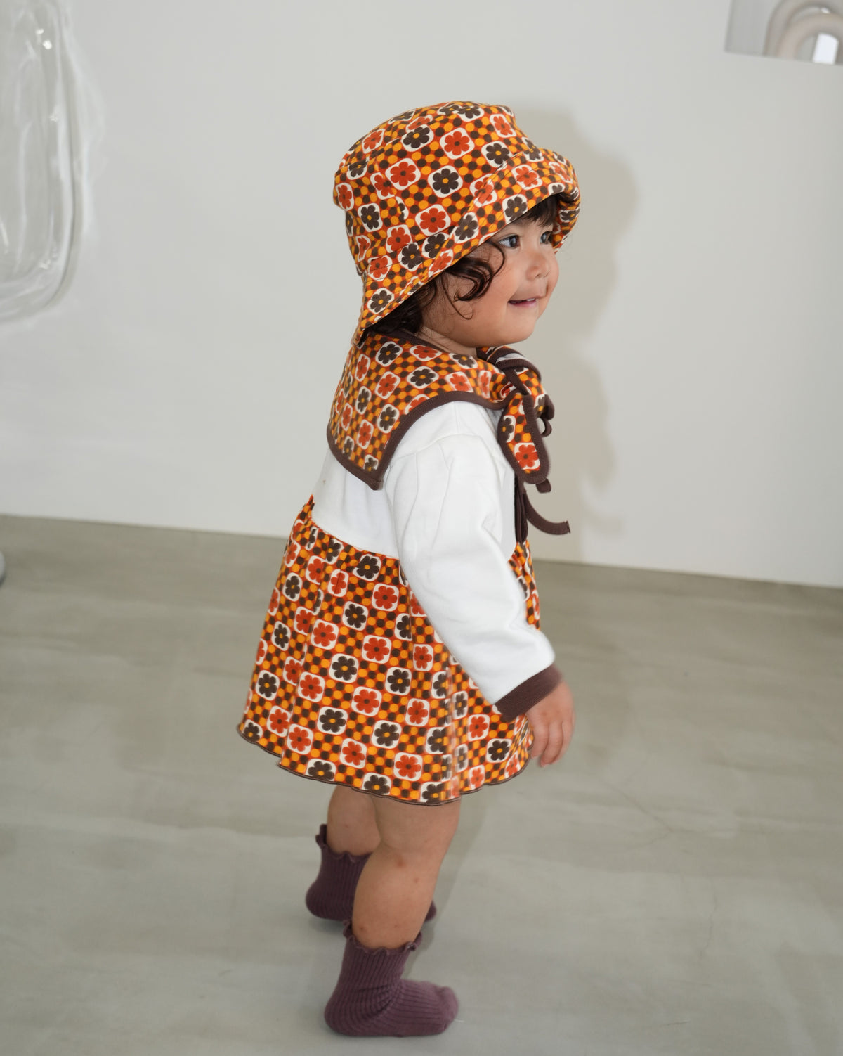 Retro Dot Flower Bucket Hat【110310】