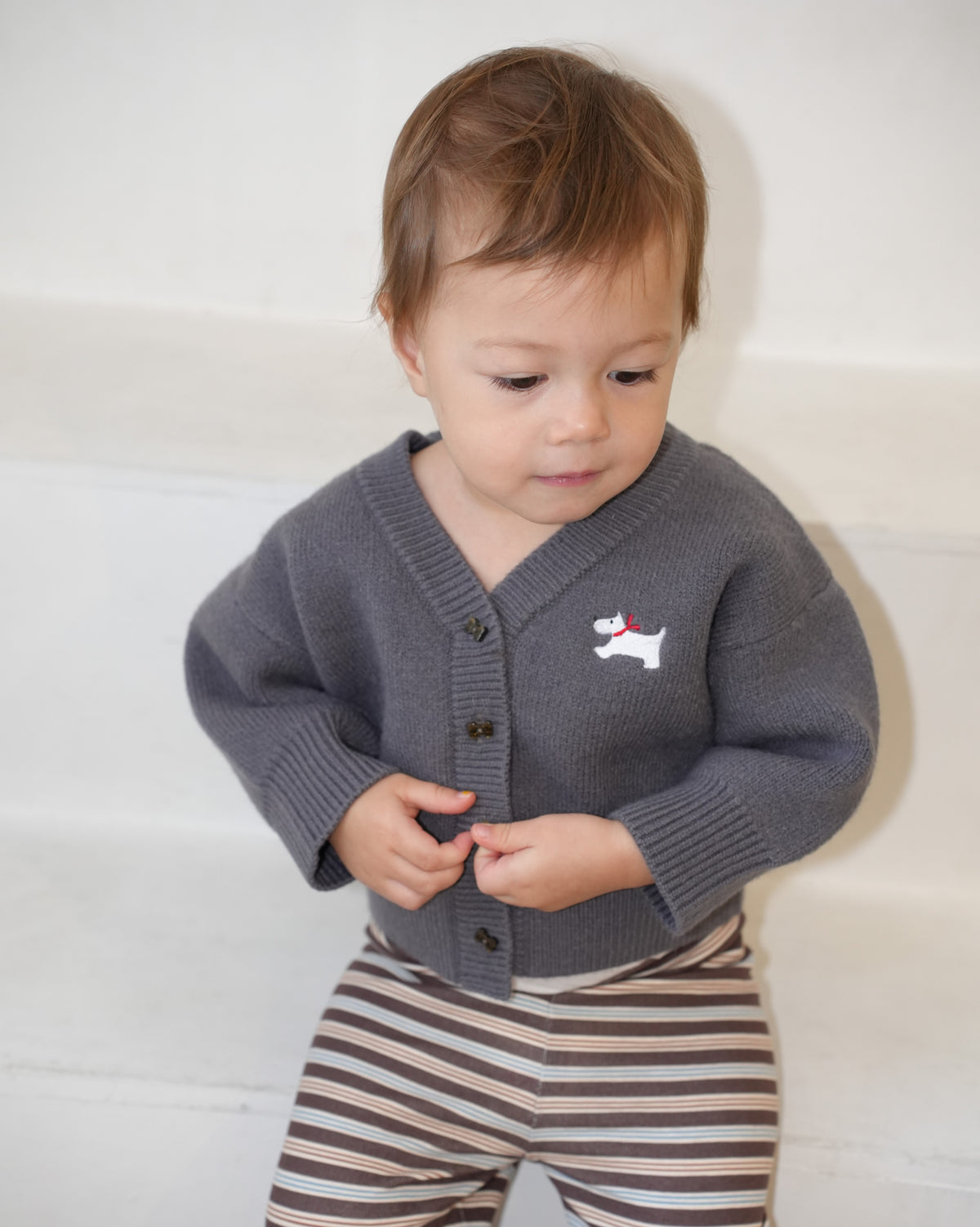 Little Dog Outing Knit Cardigan【110607】