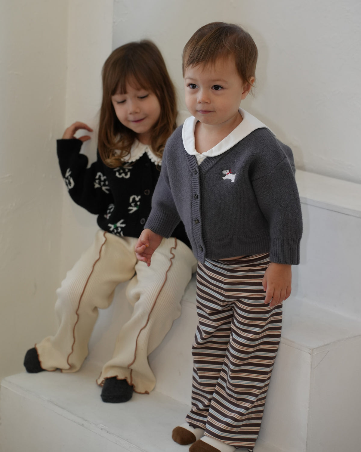 Little Dog Outing Knit Cardigan【110607】