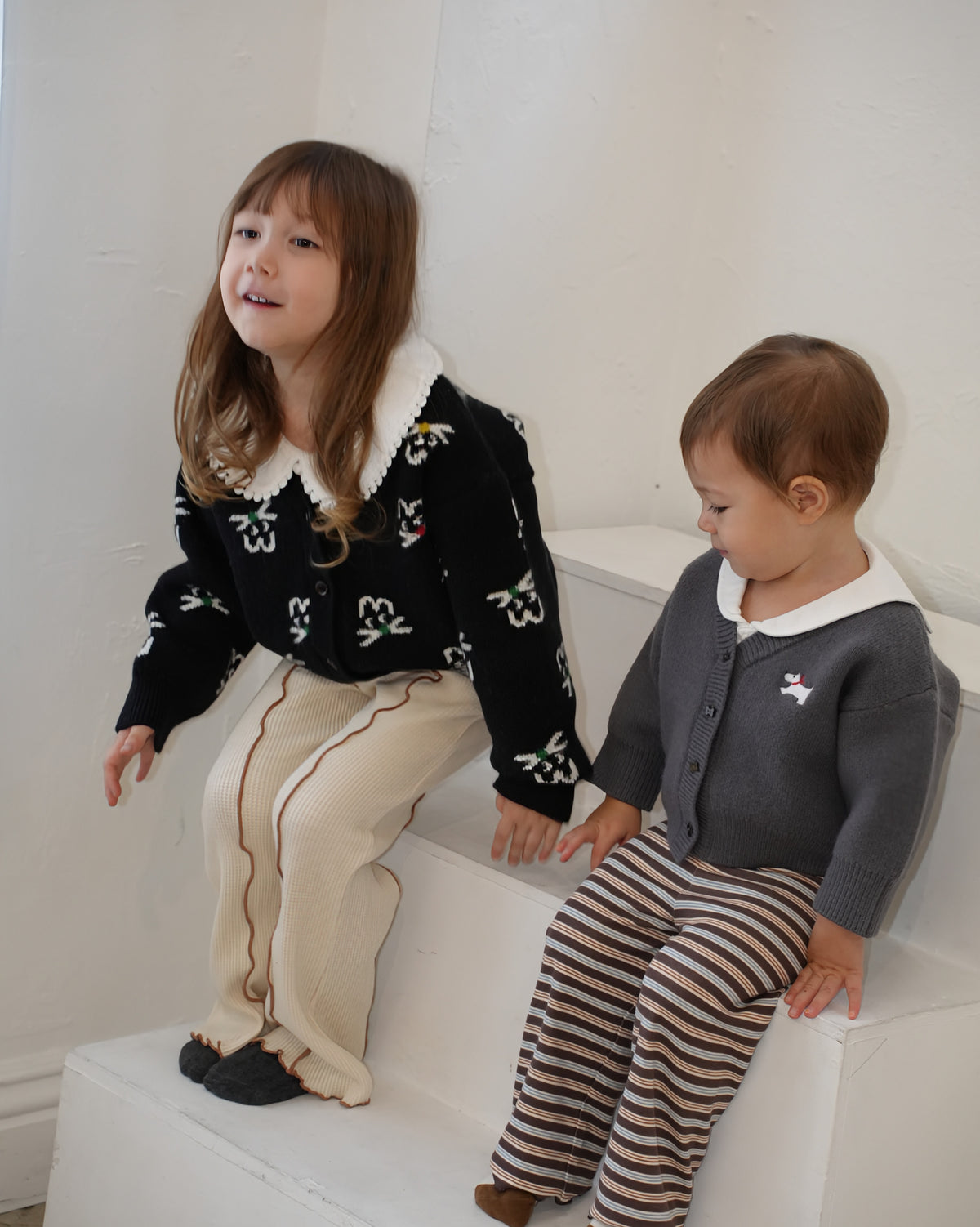 Little Dog Outing Knit Cardigan【110607】