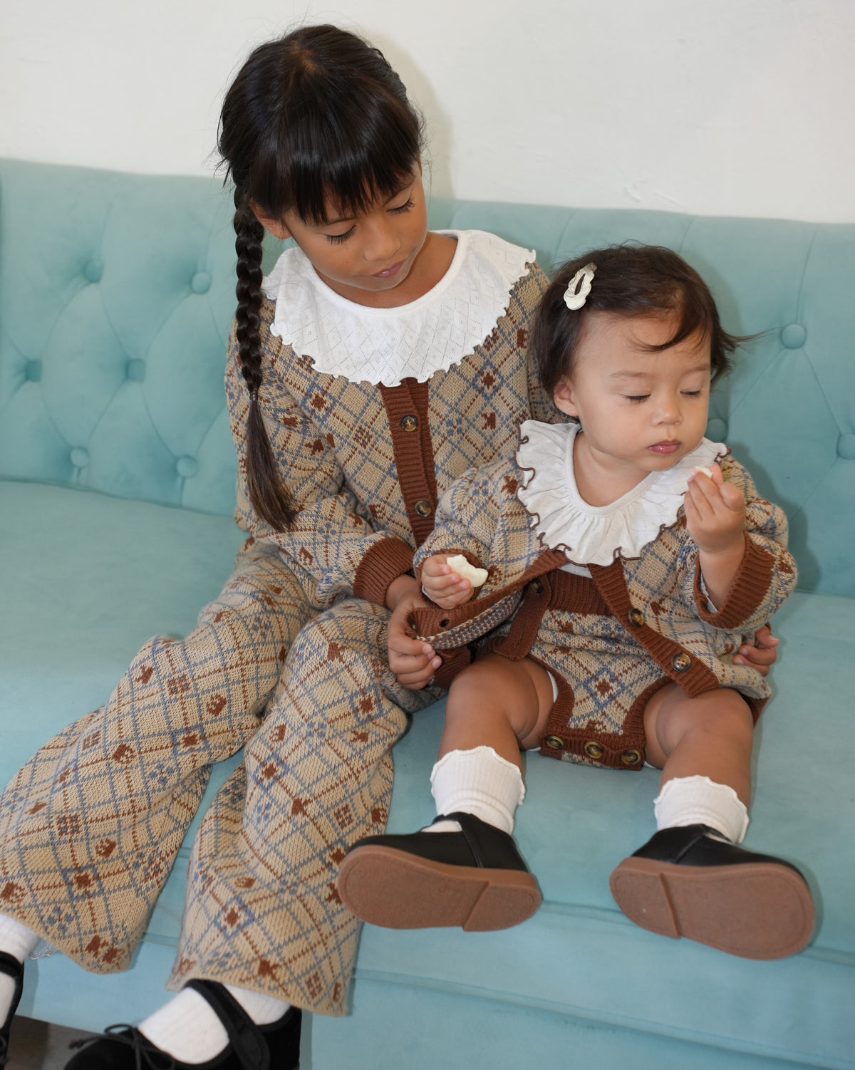 Pixel Art Knit Rompers【110604】