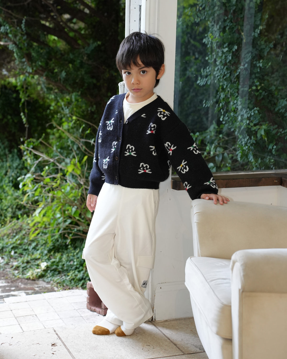 Cat Face Knit Cardigan【110608】