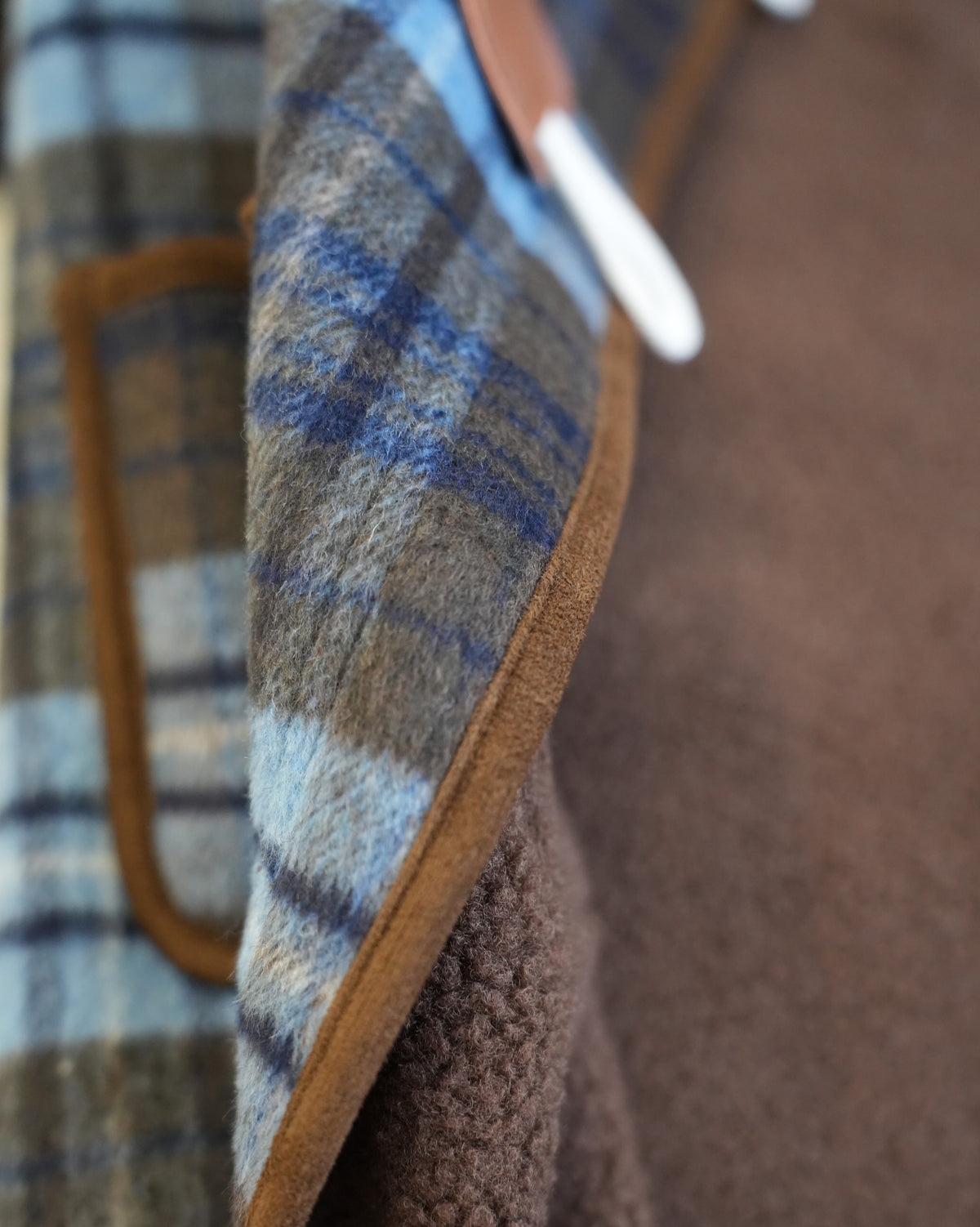 Blue checked duffle coat【110601】 (blue)
