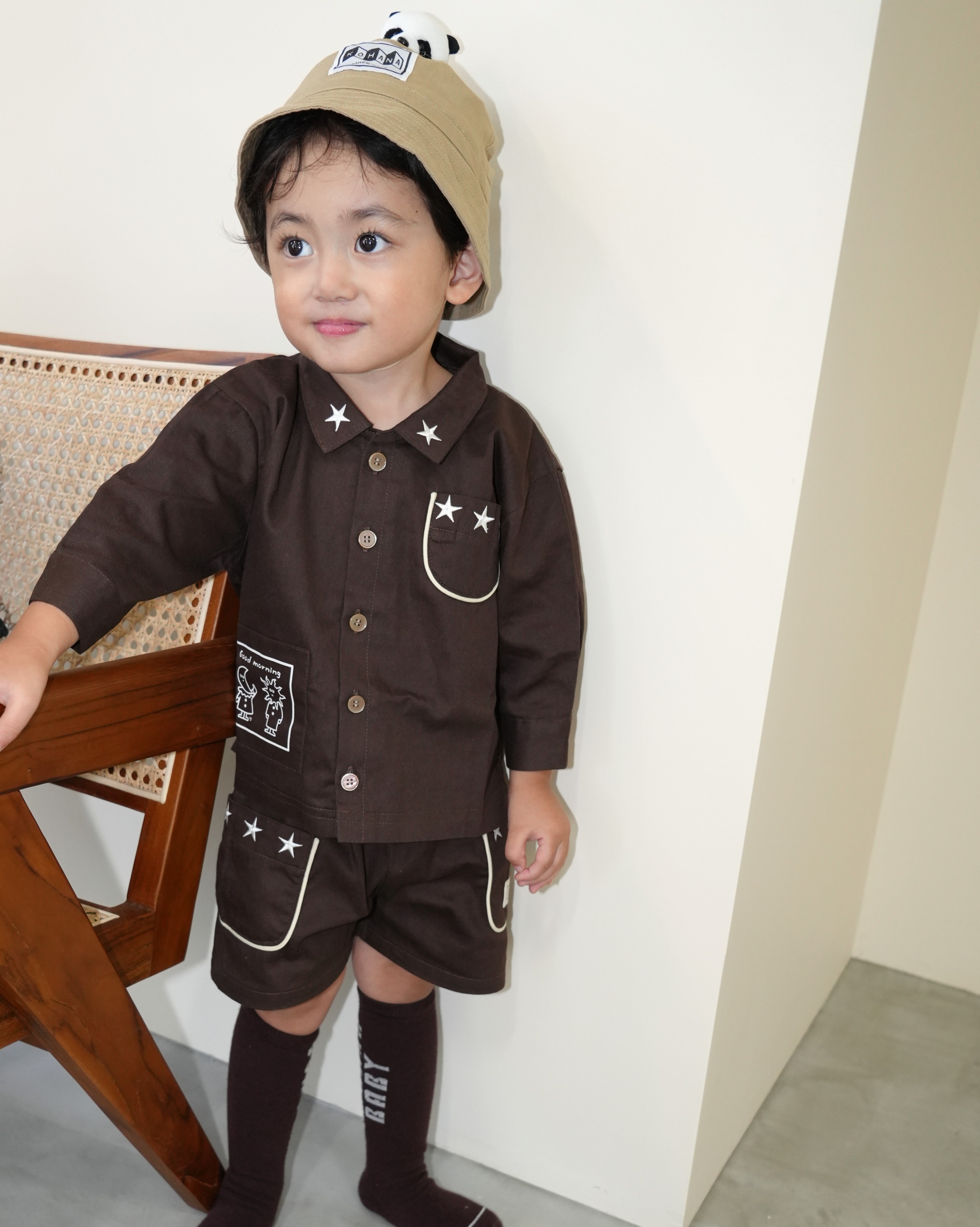 [110415] (dark gray) Cotton Twill Shorts