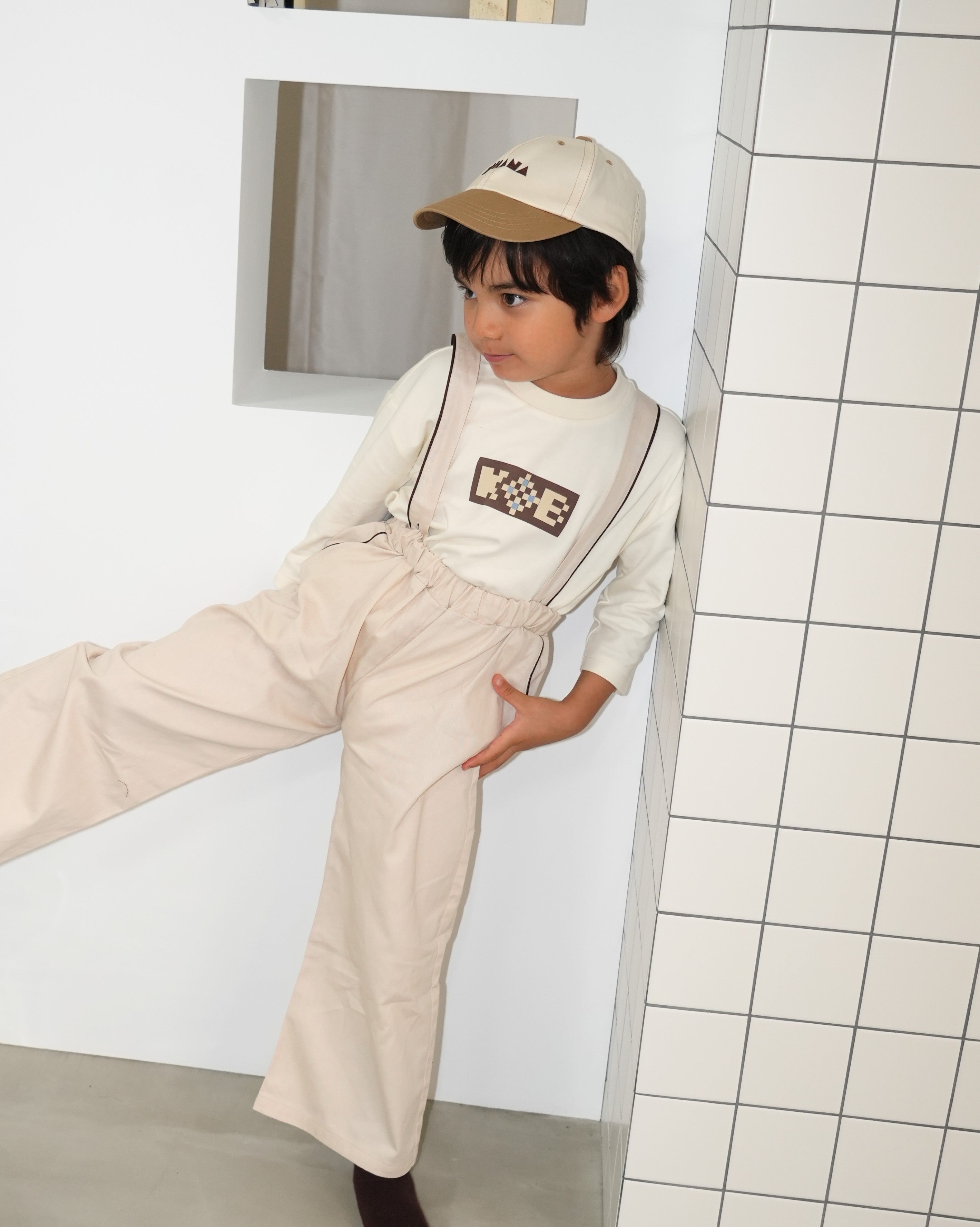 Pixel Art Logo 3/4 Sleeve Top【110317】