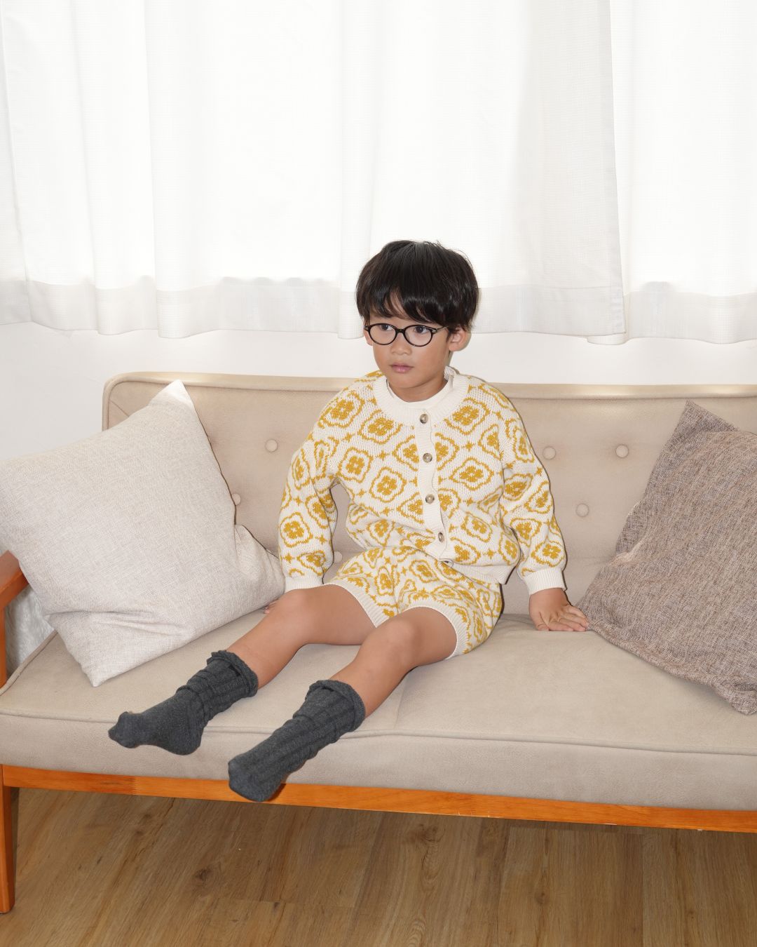 Vintage Knit Cardigan【110100】 (white)