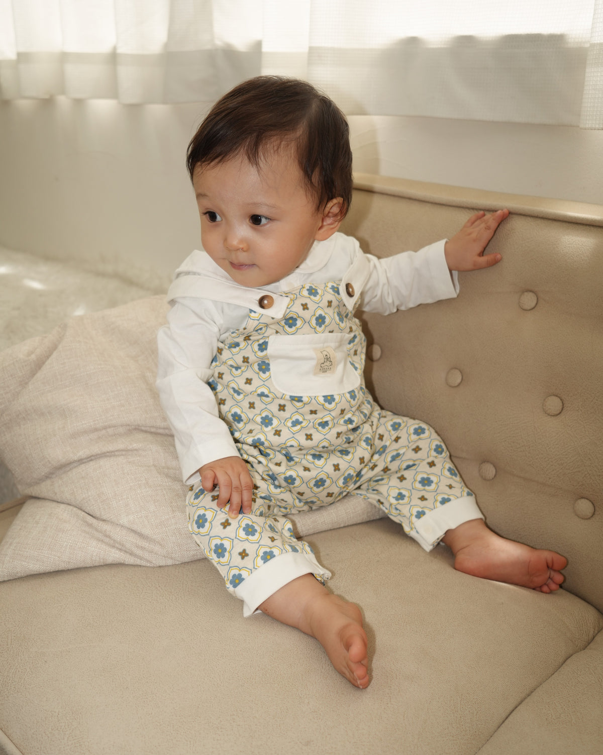 【110376】 (blue) VT pattern overalls