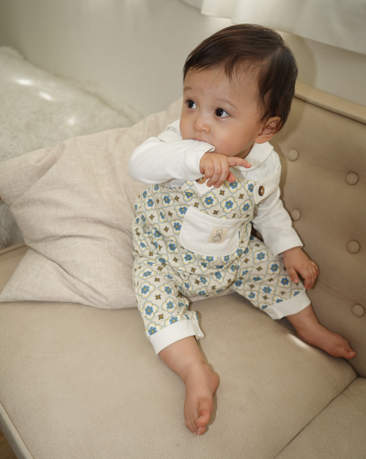 【110376】 (blue) VT pattern overalls