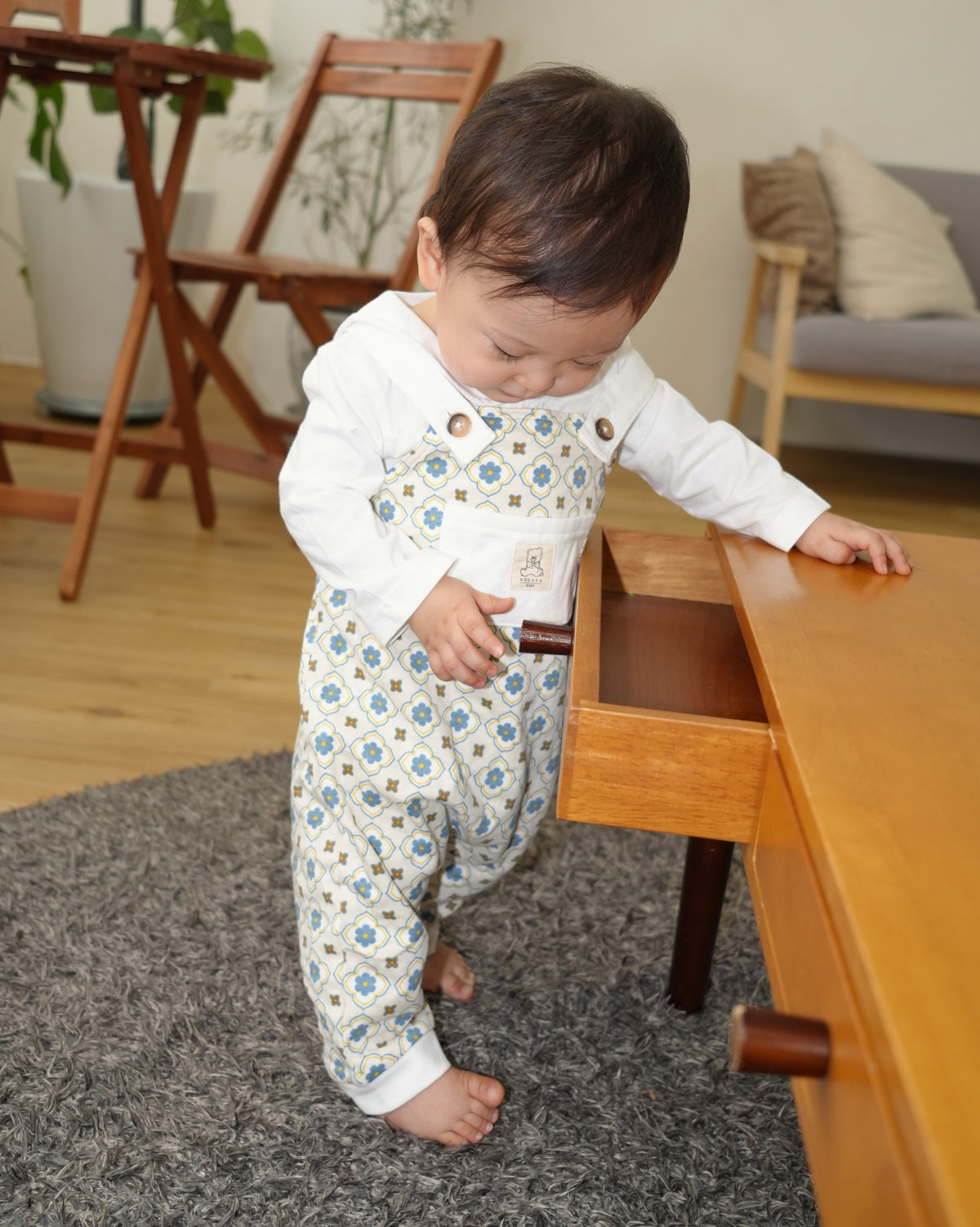 【110376】 (blue) VT pattern overalls