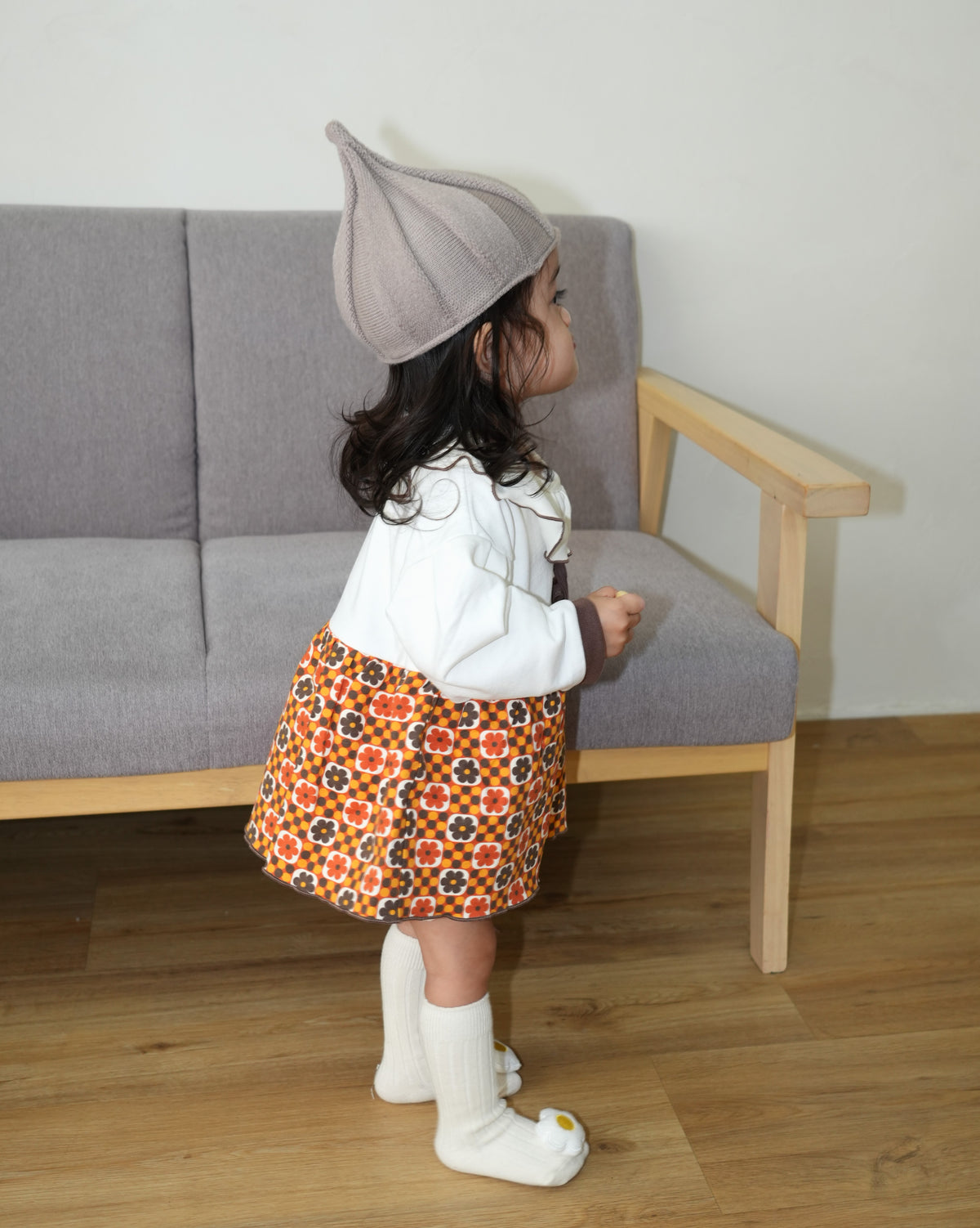 Retro Dot Flower Skirt Rompers【110304】