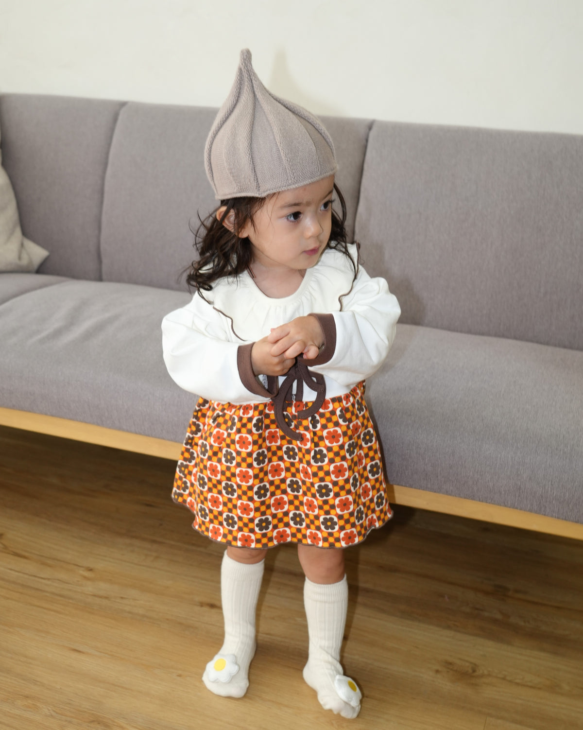 Retro Dot Flower Skirt Rompers【110304】