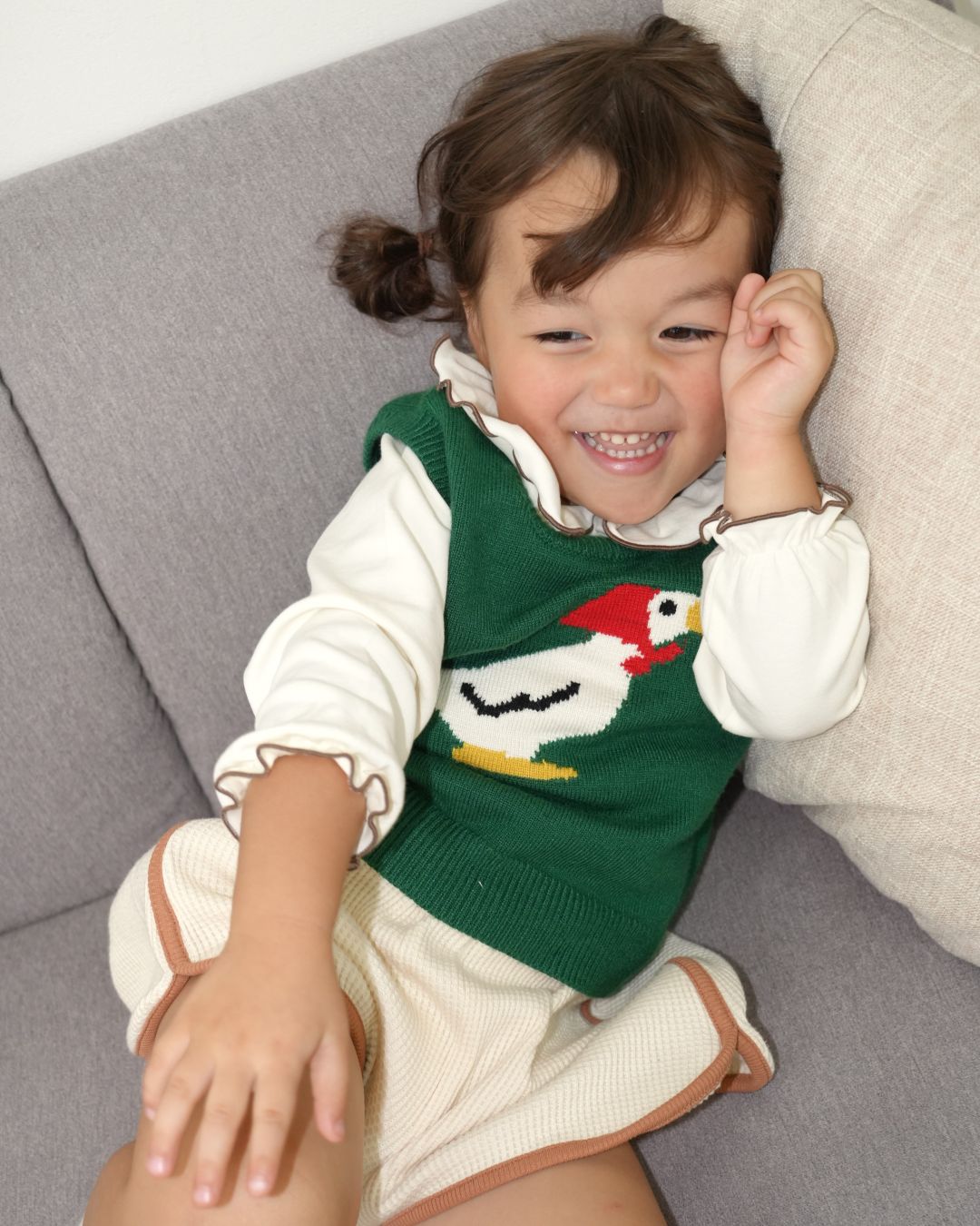Duck Knit Vest【110321】 (green)