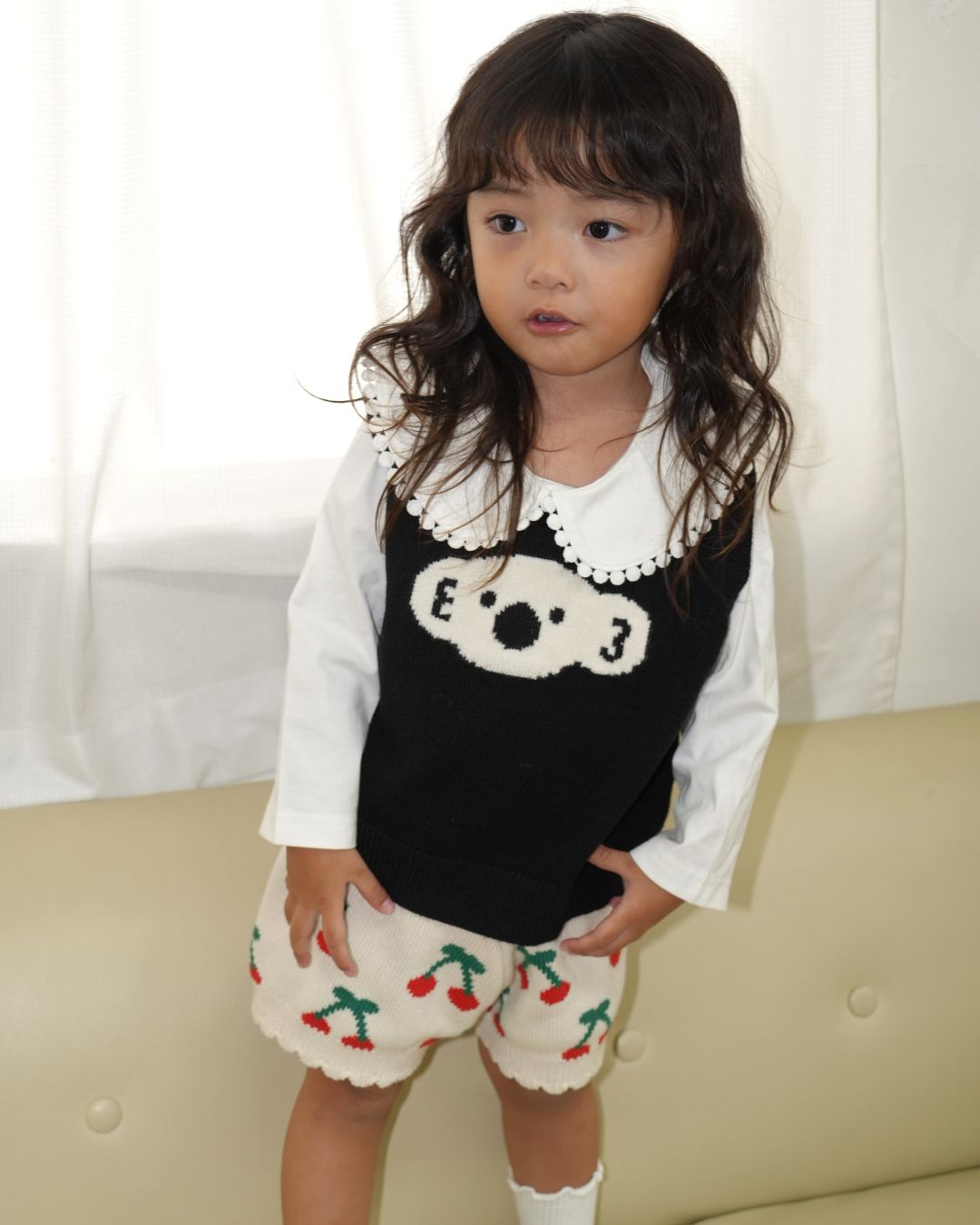 Koala Knit Vest【110323】 (black)