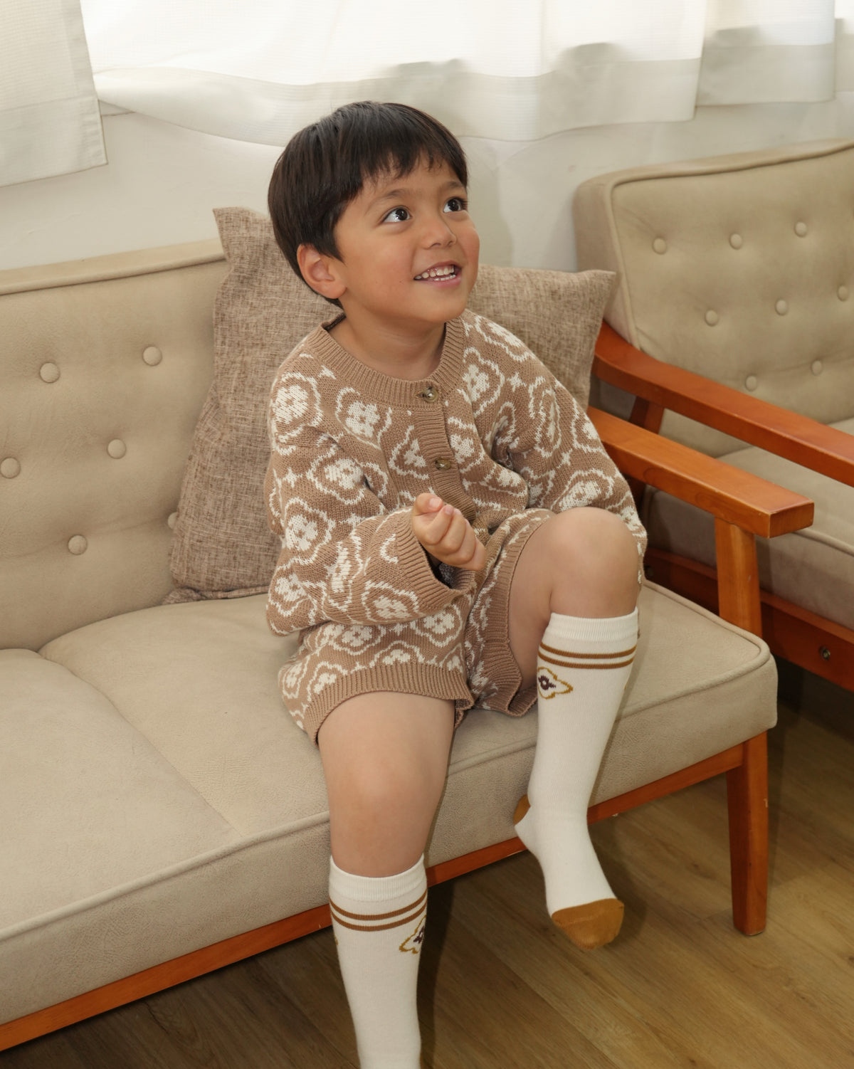 Vintage Knit Shorts【110355】 (brown)