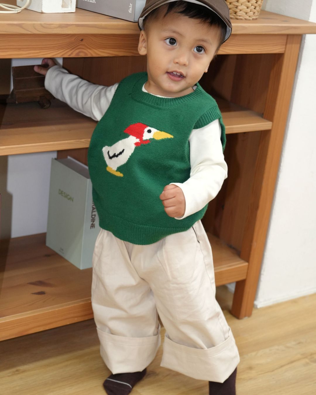 Duck Knit Vest【110321】 (green)