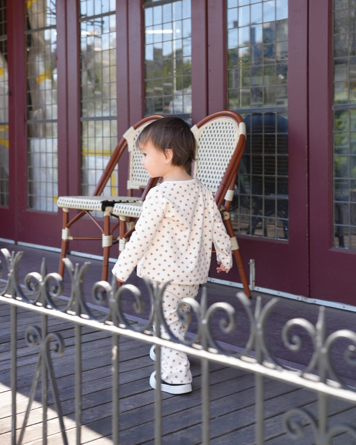 All-Over Print Cardigan【110511】 (ivory)