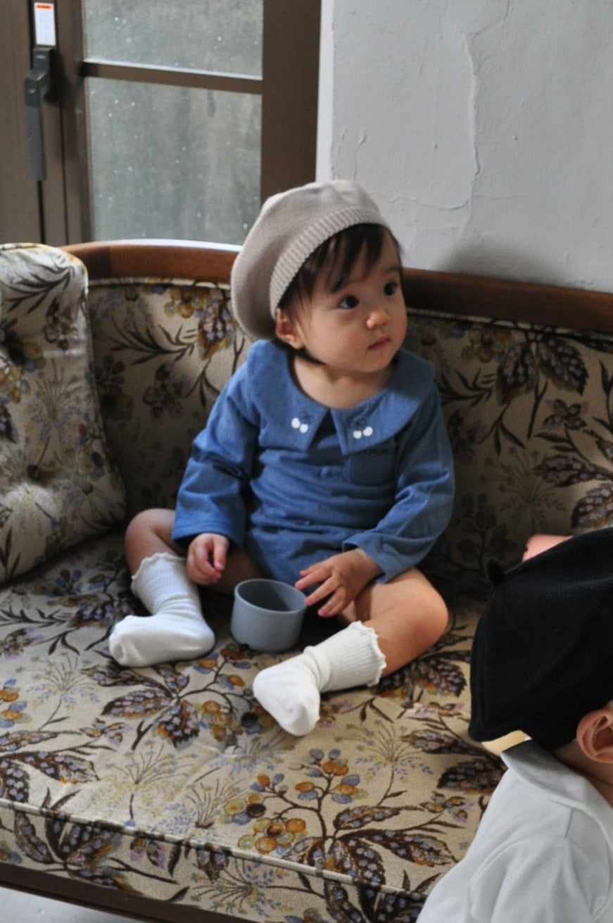 Design Collar Rompers【110121】（blue）